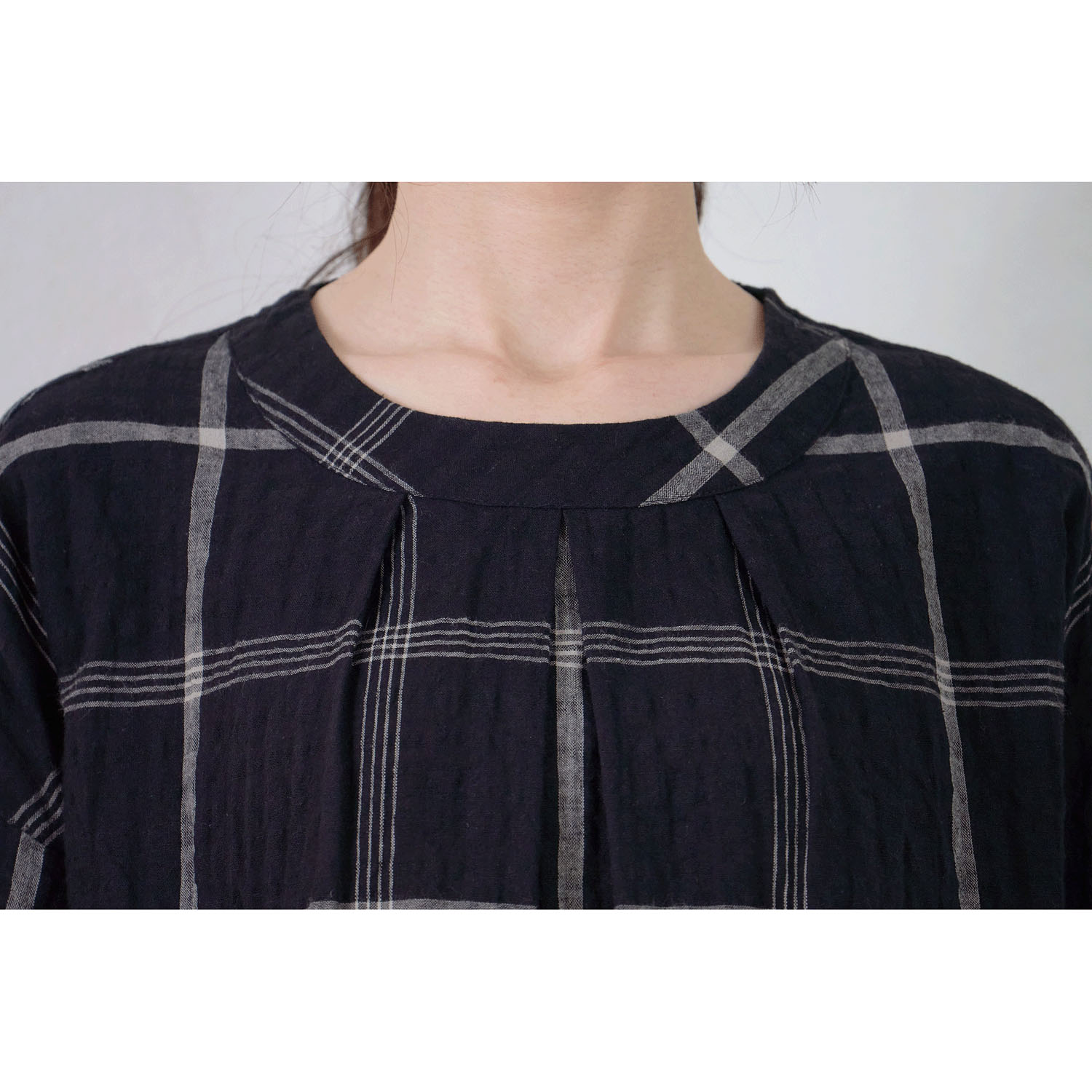 le ciel a tempsdoux 先染めチェックブラウス - 画像10