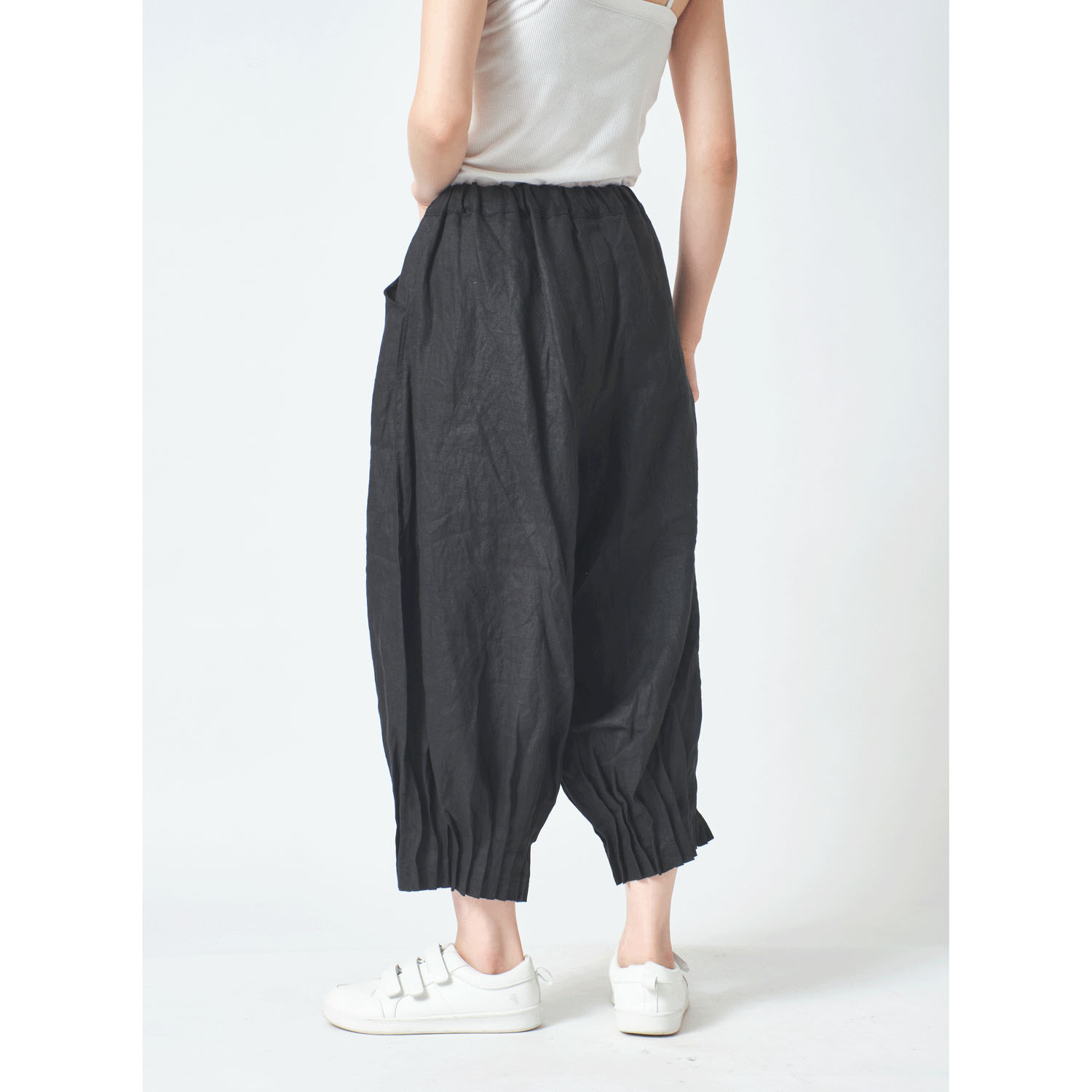 ubasoku 裏地付きワイドシルエットパンツ - 画像3