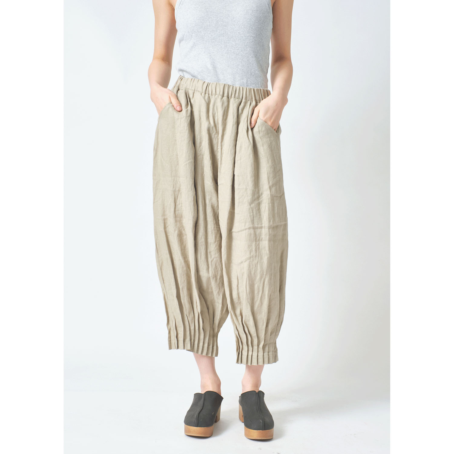 ubasoku 裏地付きワイドシルエットパンツ - 画像7