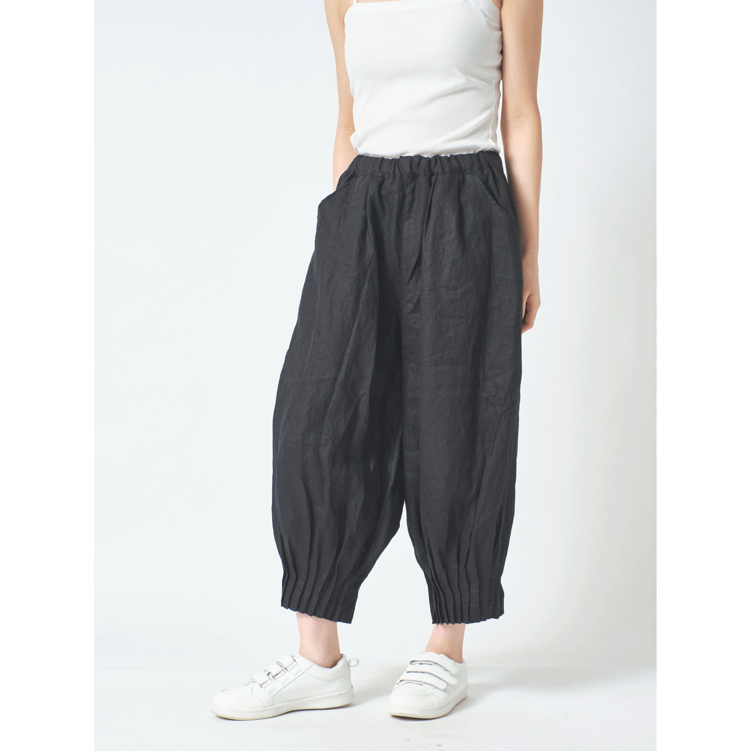 ubasoku 裏地付きワイドシルエットパンツ