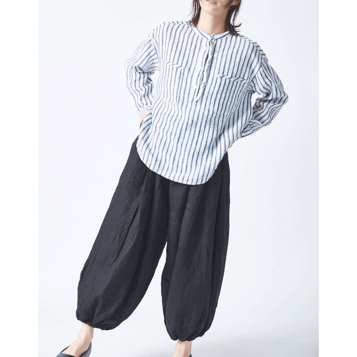 ubasoku 裾ゴムボリュームパンツ - 画像4