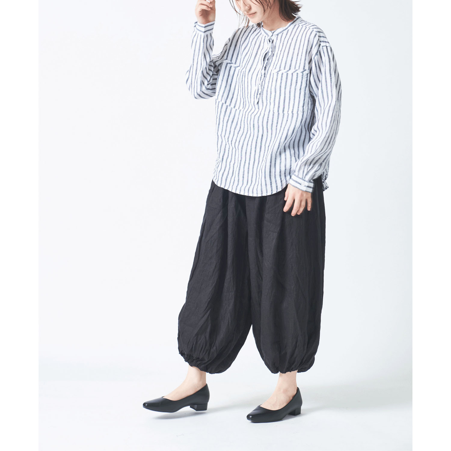 ubasoku 裾ゴムボリュームパンツ - 画像5