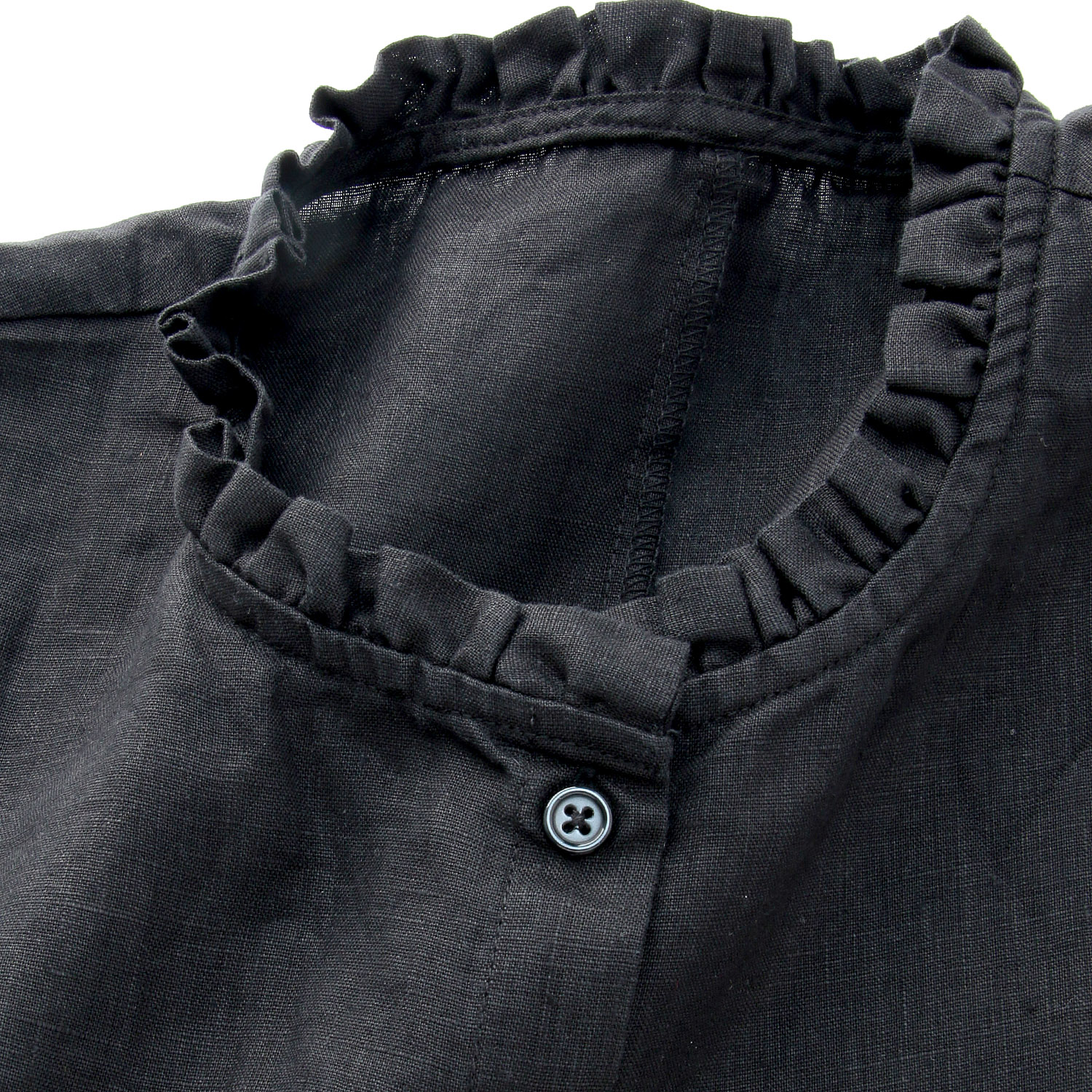 ubasoku 衿フリル途中比翼ウエストギャザー両サイドポケットノースリワンピース - 画像7