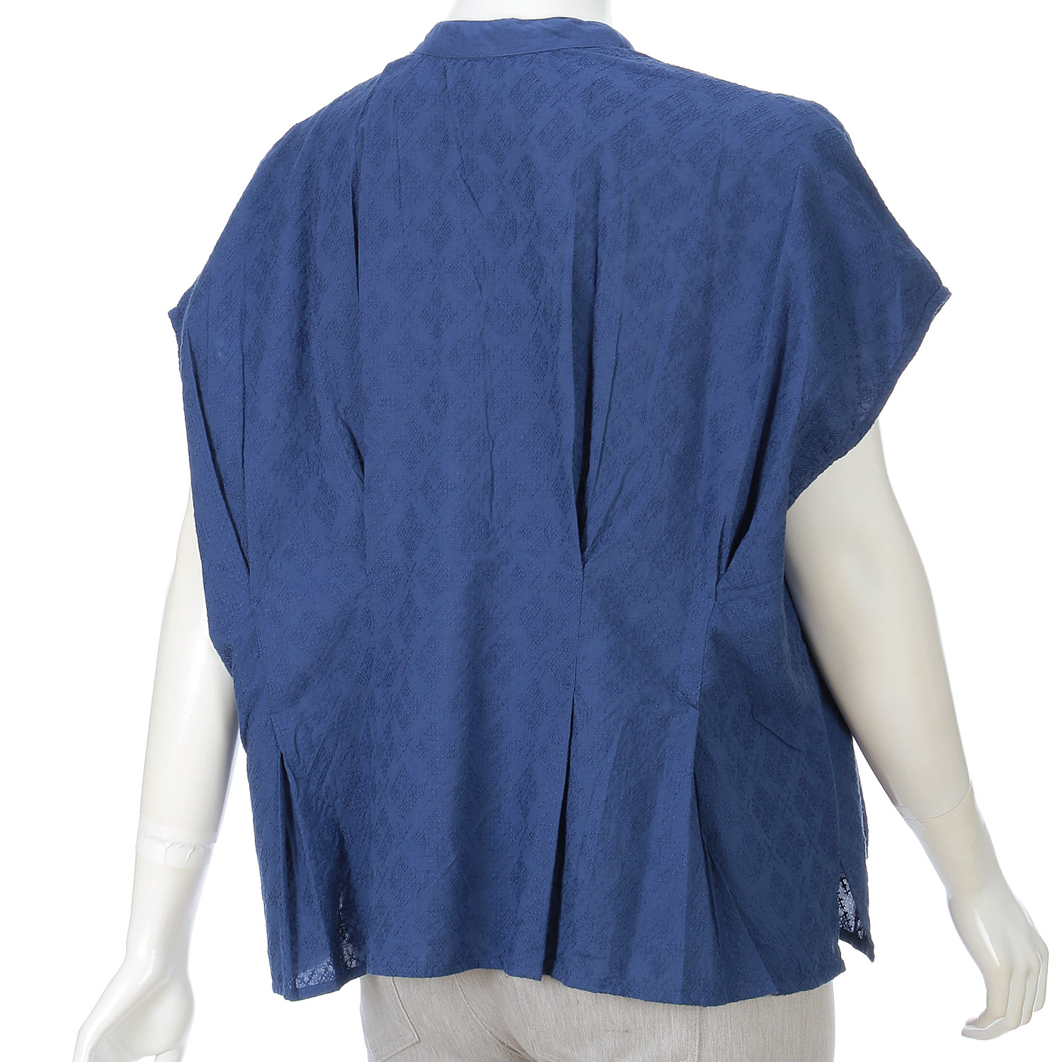 【Insta Live】Fanaka ジオメトリック刺繍ウエストタックフレンチスリーブブラウス - 画像9