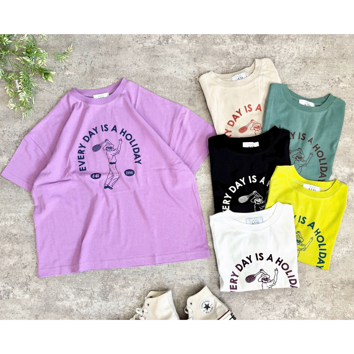 AUG 週休7日Tee - 画像2