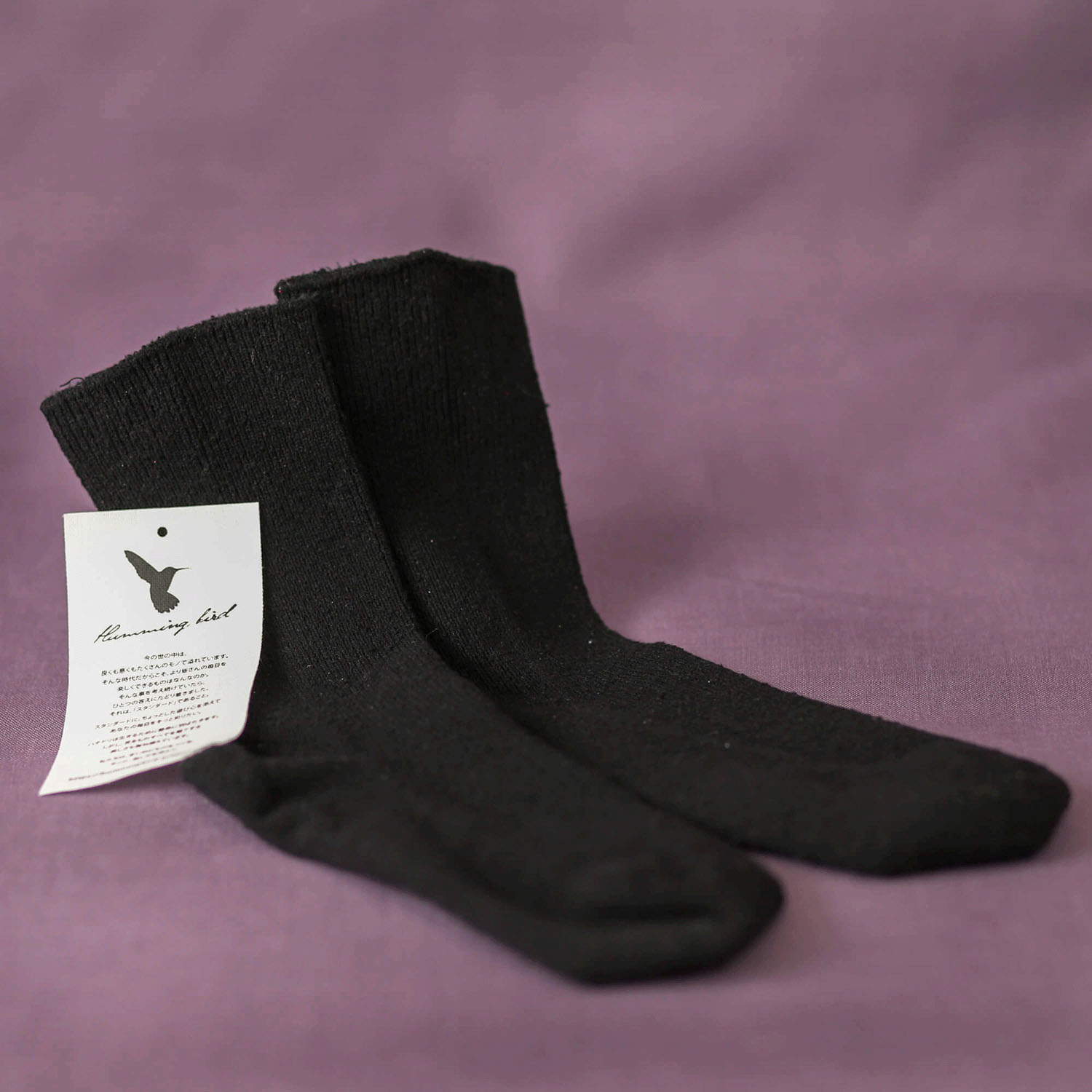 【ETONET限定】HUMMING BIRD ゴム無しシルクリブソックス - 画像3