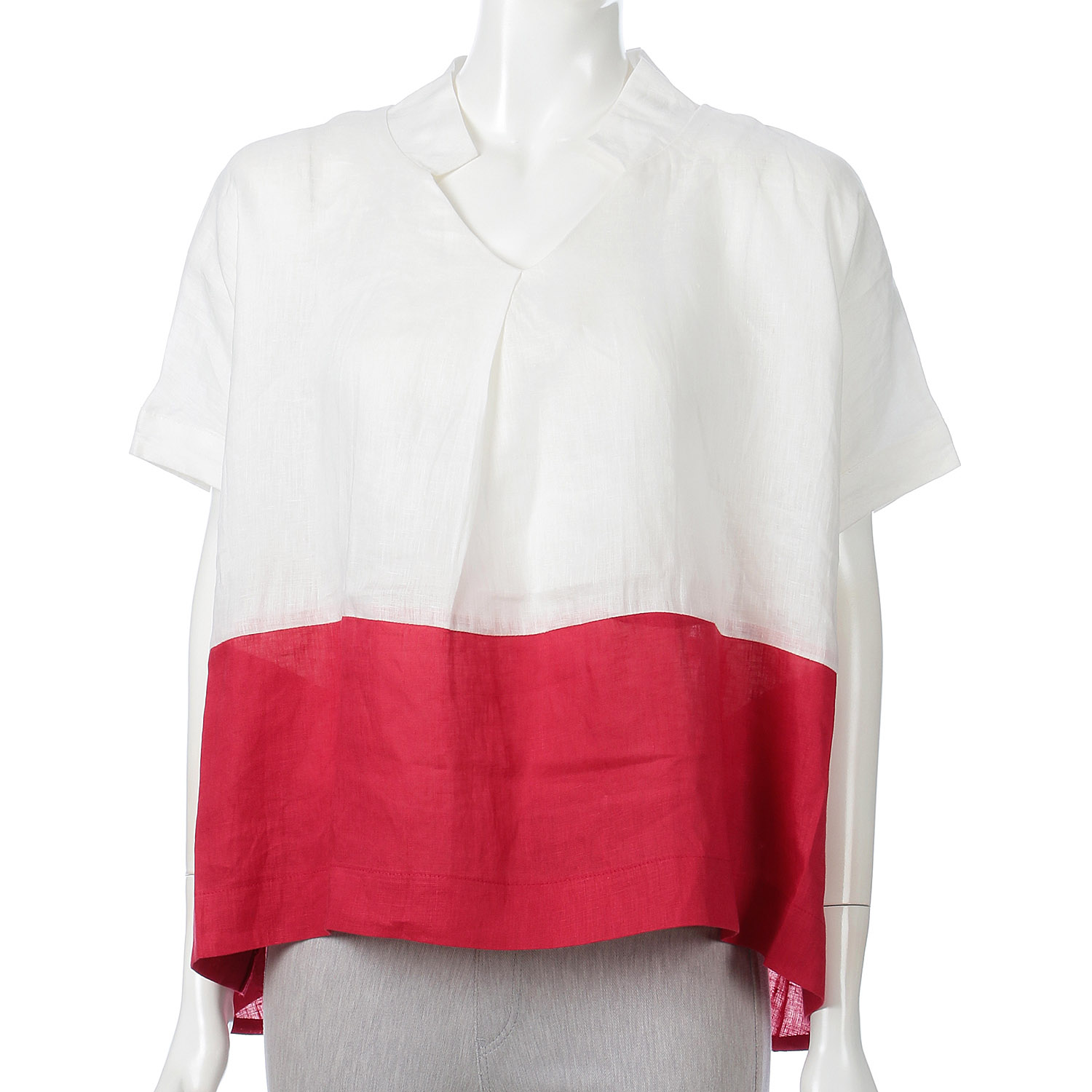 AUG バイカラーブラウス - 画像6