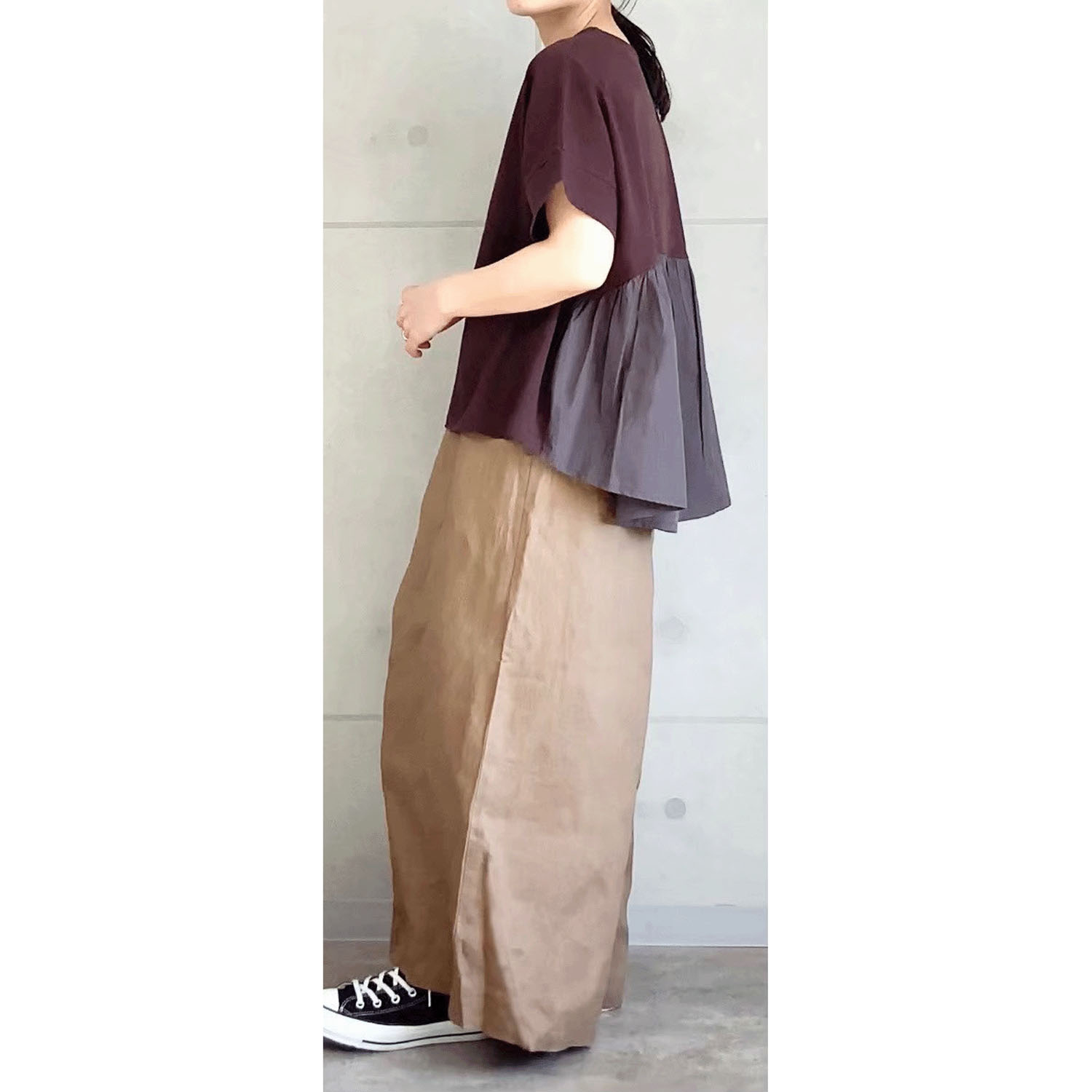 AUG 切替ギャザーTee - 画像2