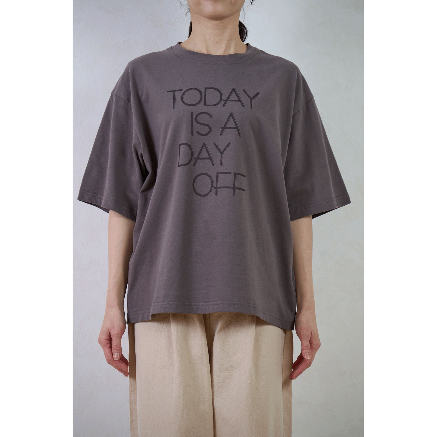 le ciel de demain ソフト天竺ロゴプリンTシャツ
