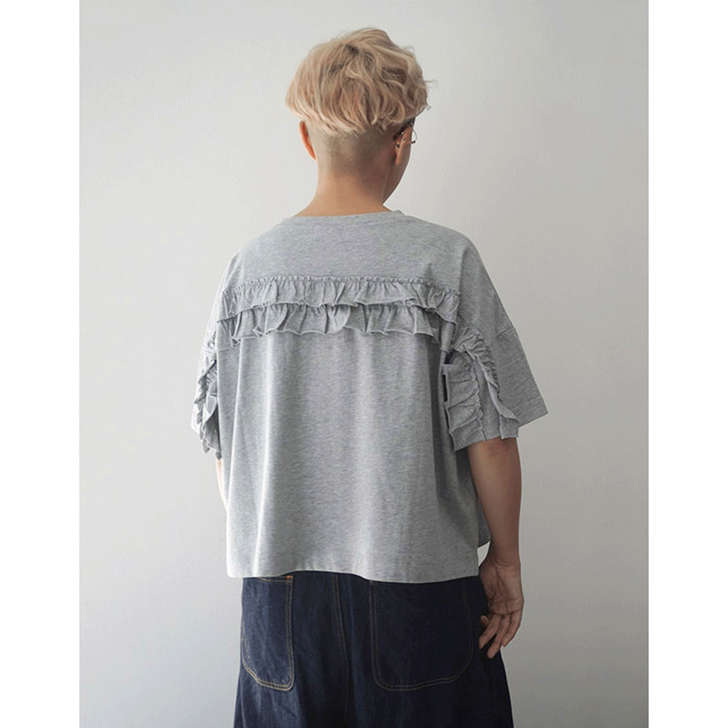 mao made BACKフリルワイドTEE