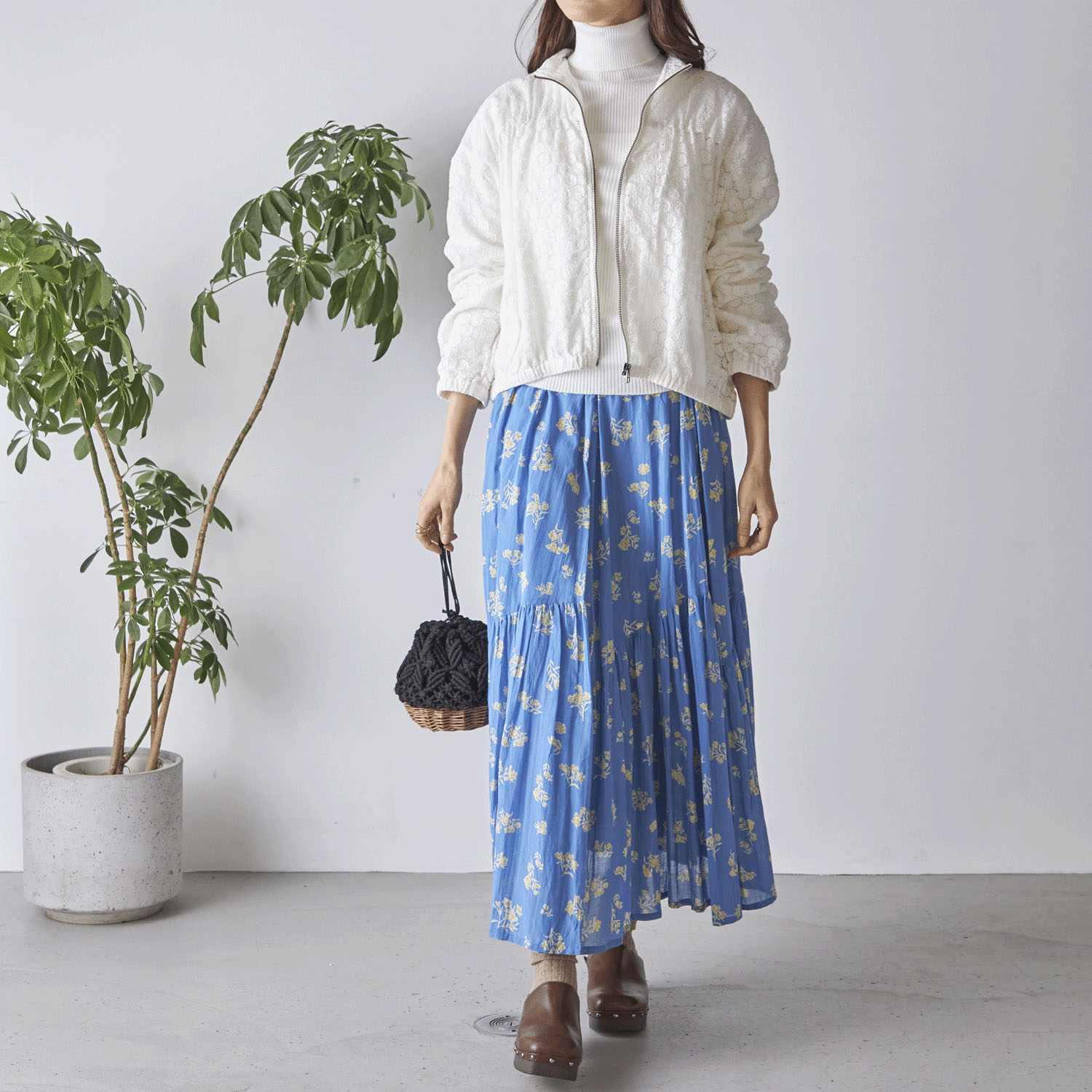 Fanaka フラワープリントスカート - 画像4