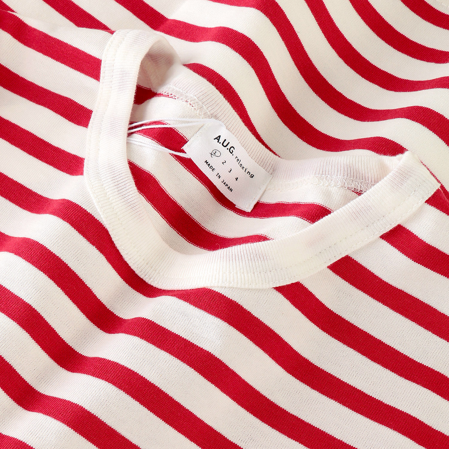 AUG 半袖ボーダークルーネックTシャツ - 画像8