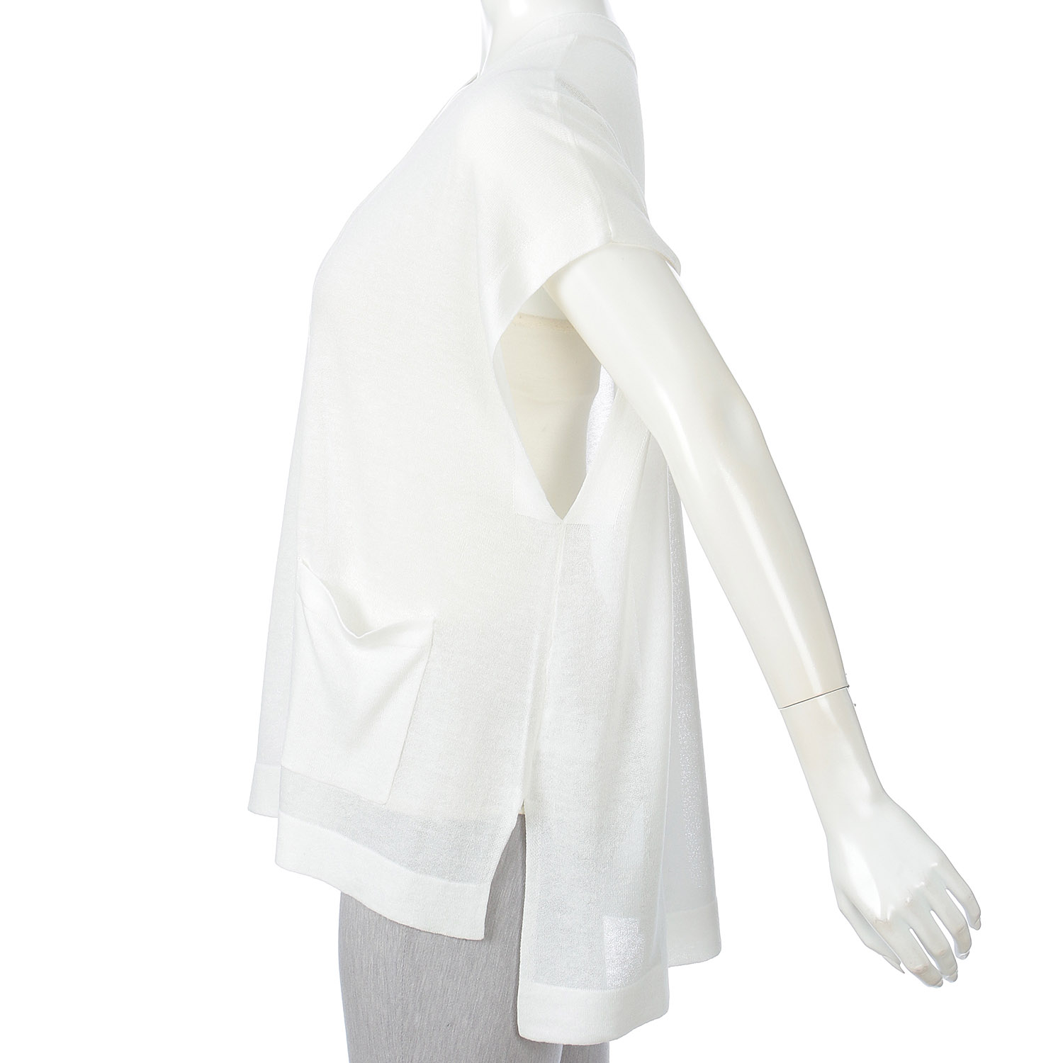 【Insta Live】mao made Vネック前あきゆったりジレ - 画像4