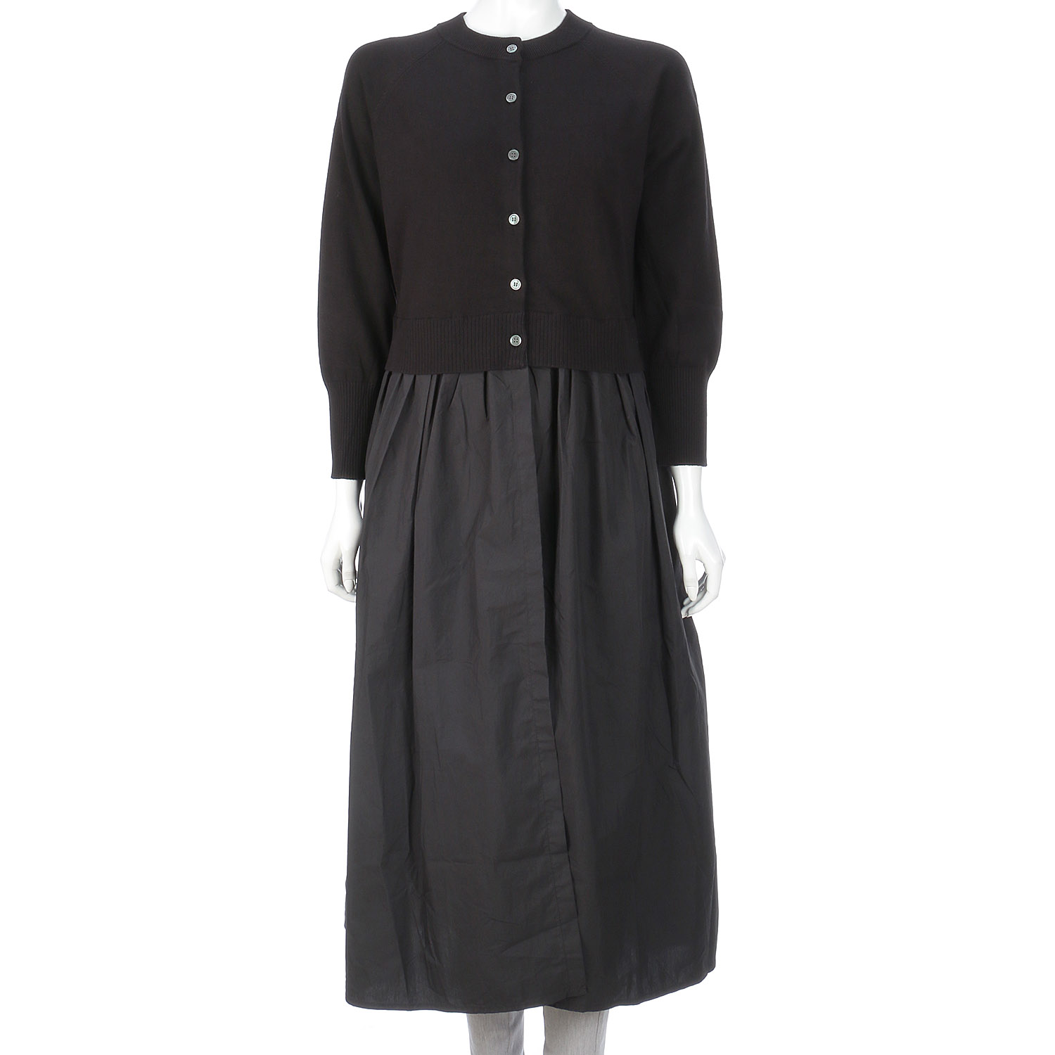 mao made 異素材切替2WAYロングカーディガン - 画像8