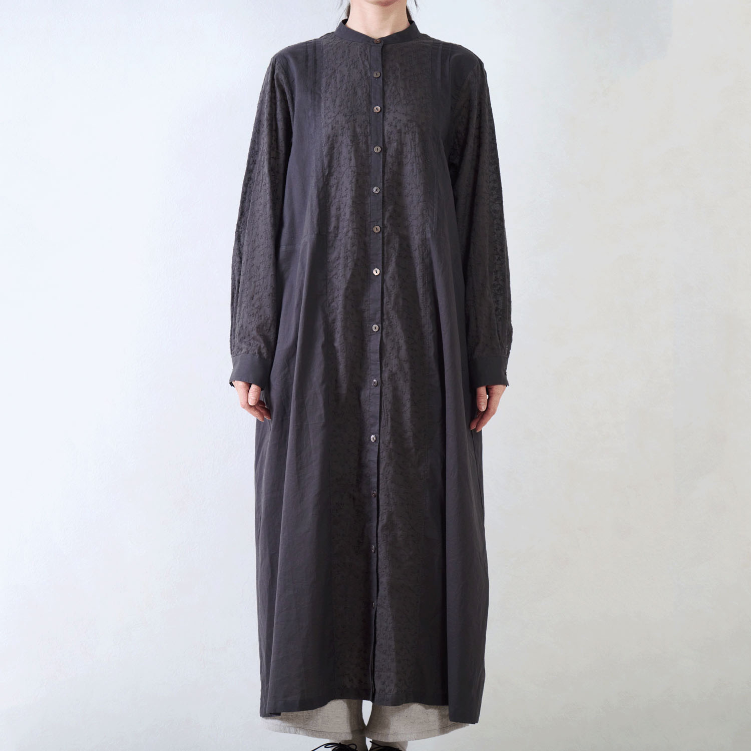 le ciel de demain エンブロイダリーコットンワンピース