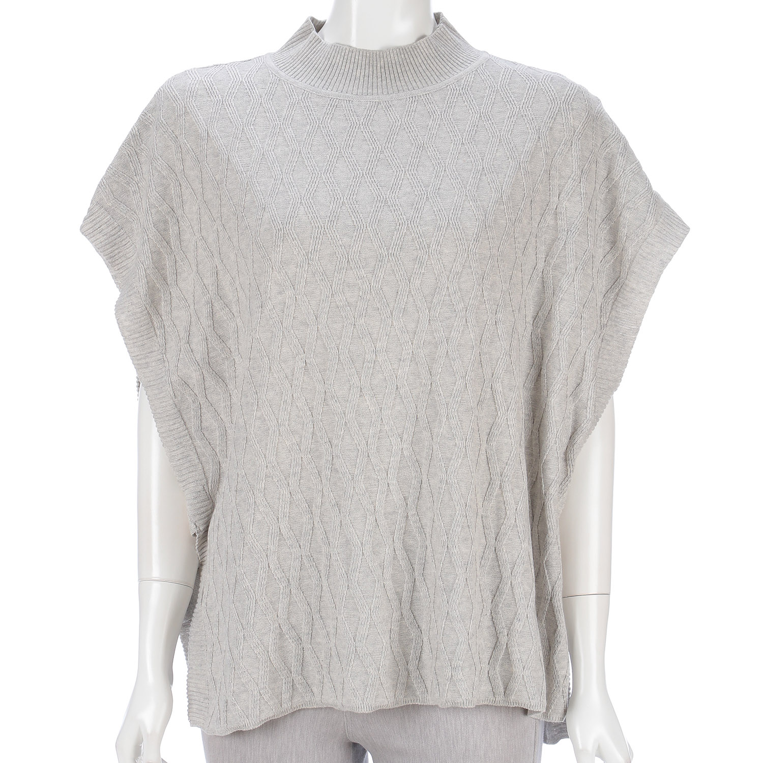 teMite 綿ニット模様編みベスト - 画像12