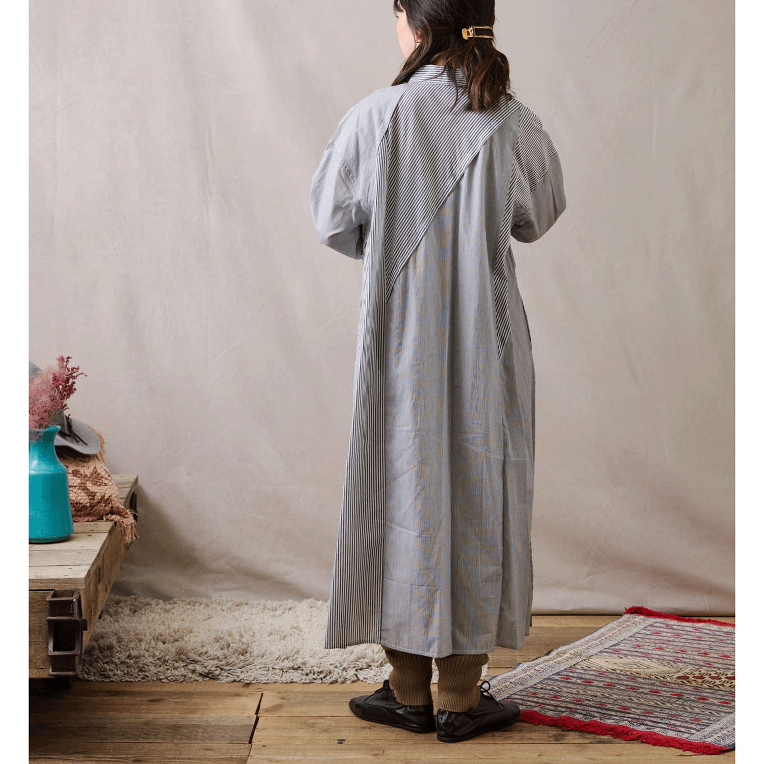 teMite 個性派シャツワンピース - 画像4