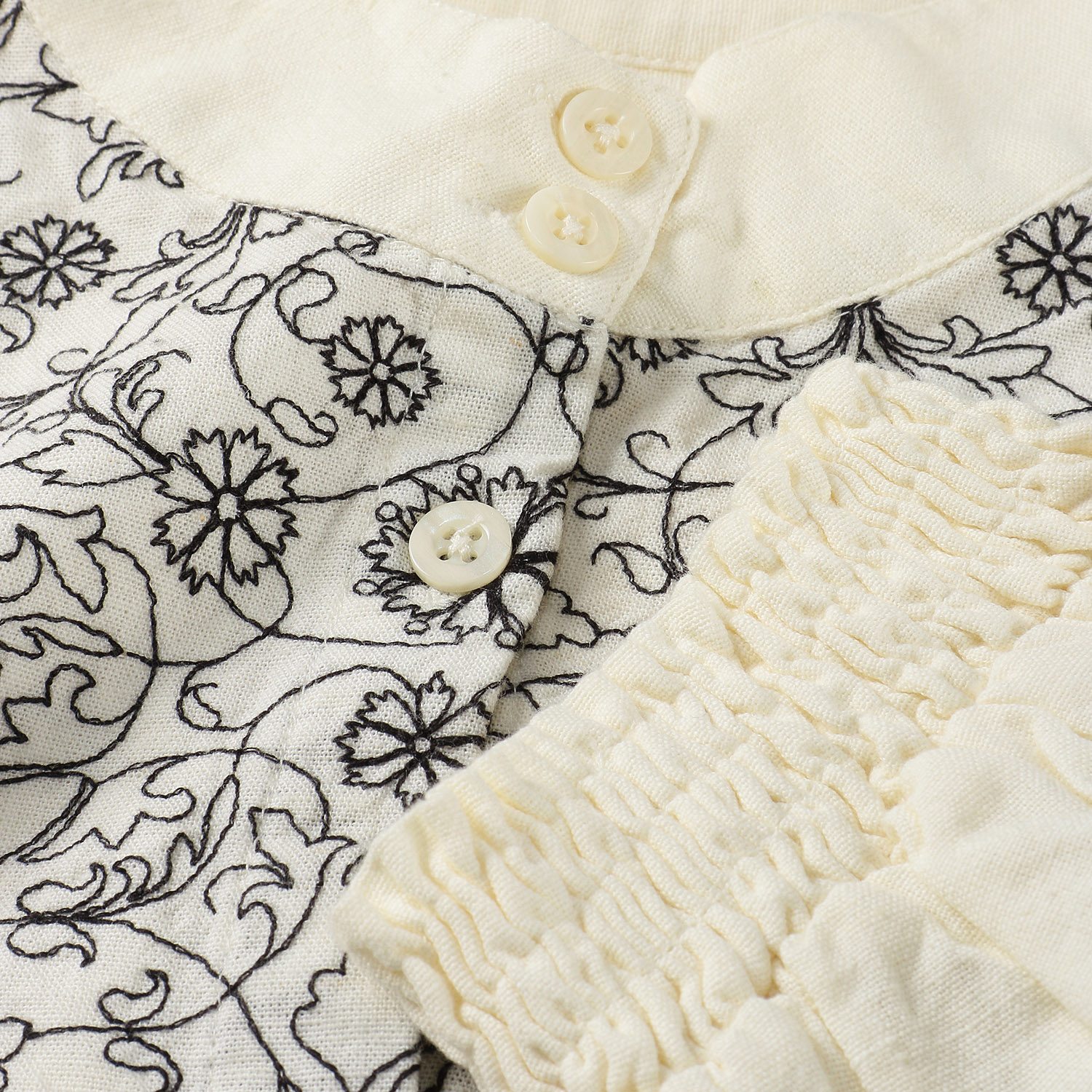 teMite フロント刺繍シャツチュニック - 画像15