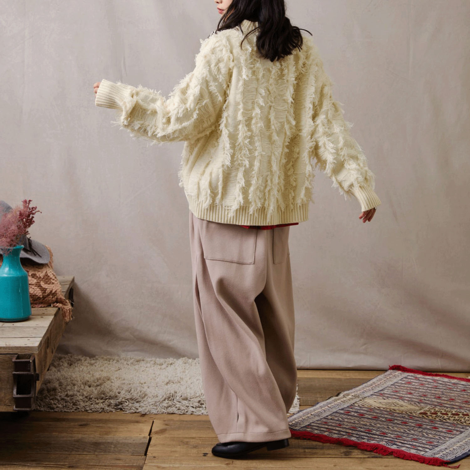 teMite フリンジニットカーディガン - 画像6