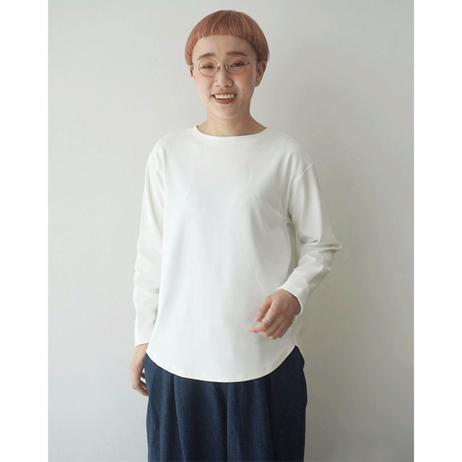 mao made 裾ラウンドヘムTEE