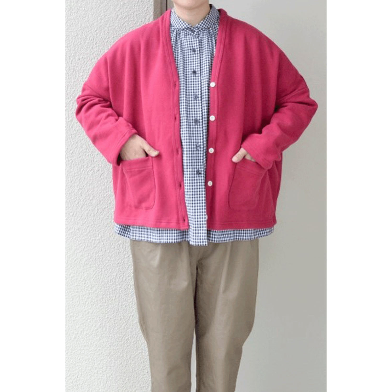 homeworking スウェード裏毛ワイドカーディガン