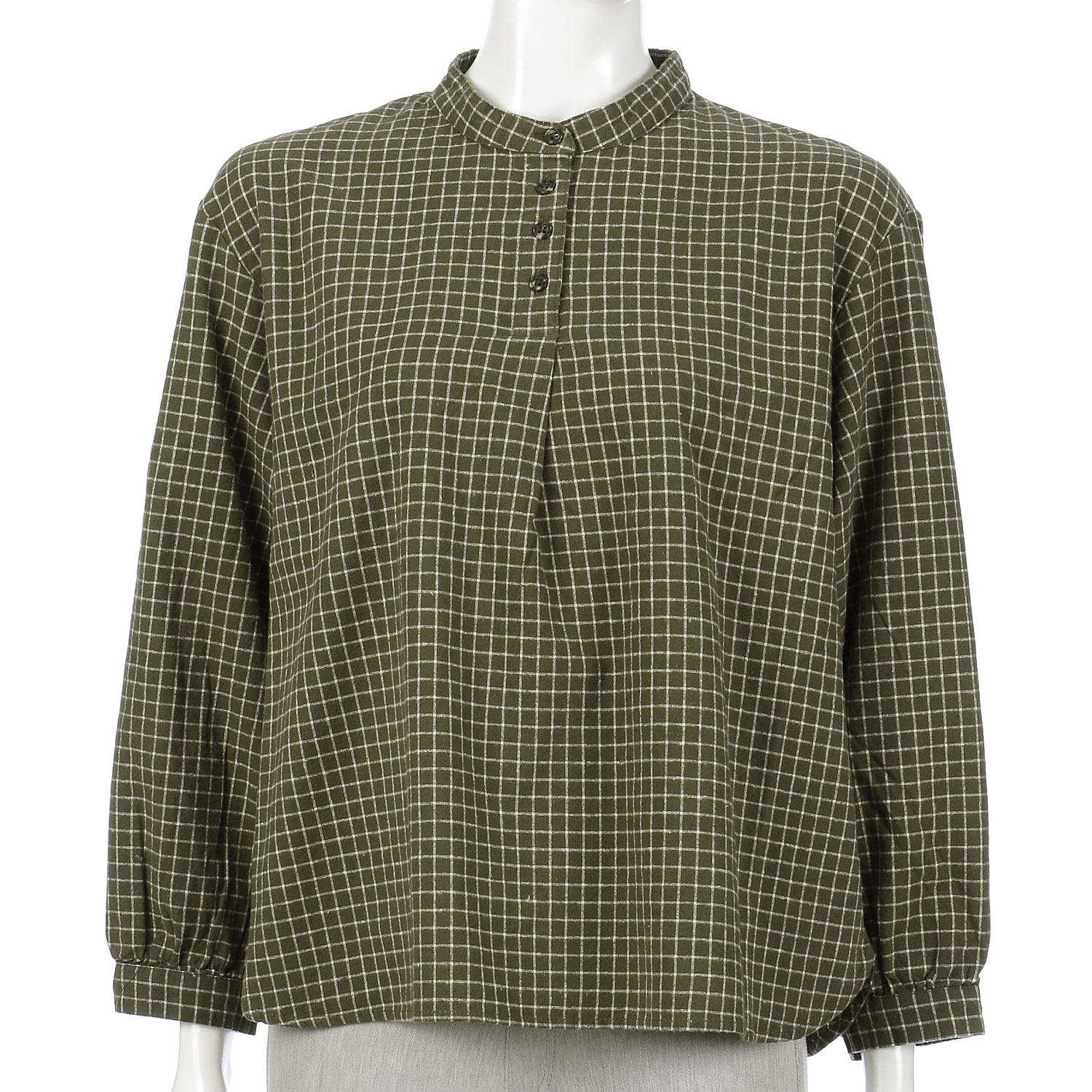 le ciel 薄起毛チェックブラウス