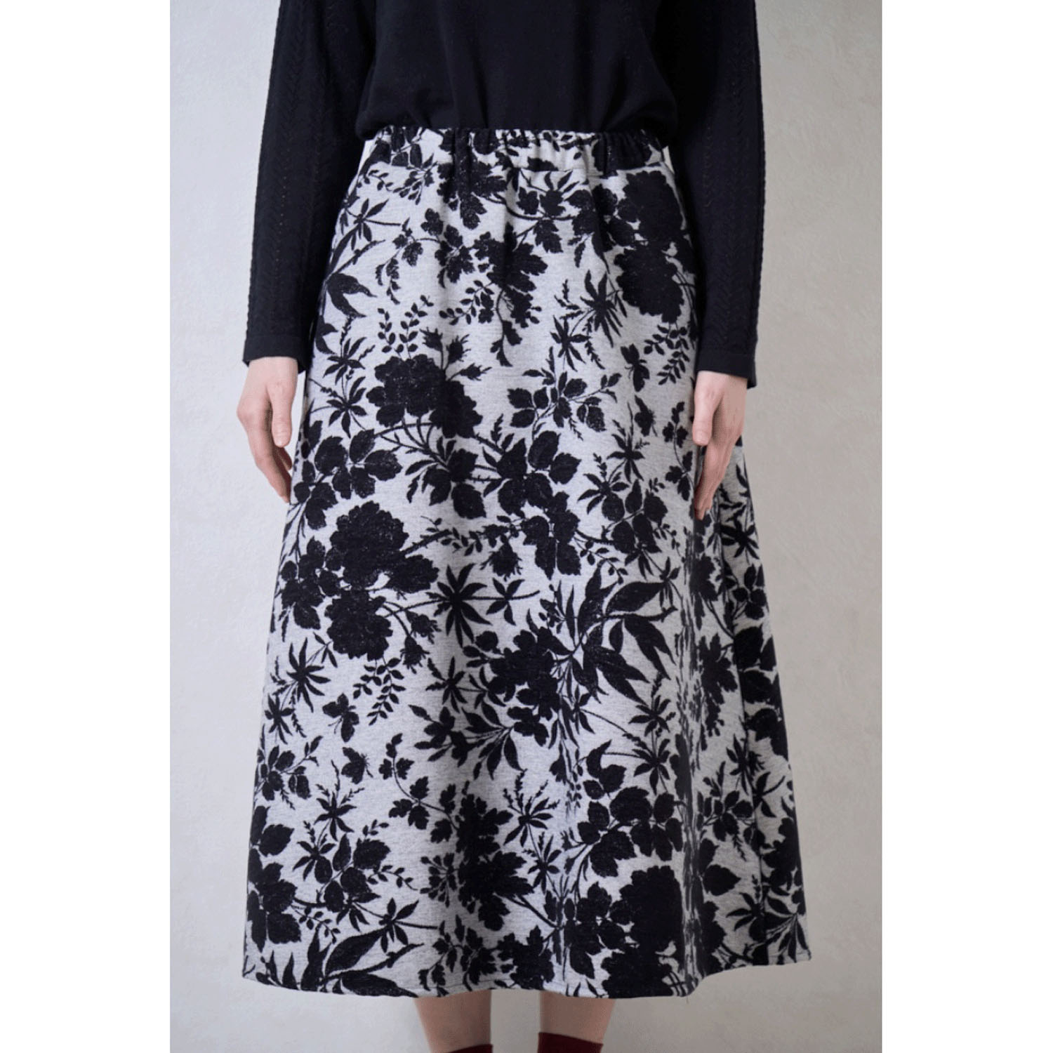 le ciel a tempsdoux シェニールジャカードスカート