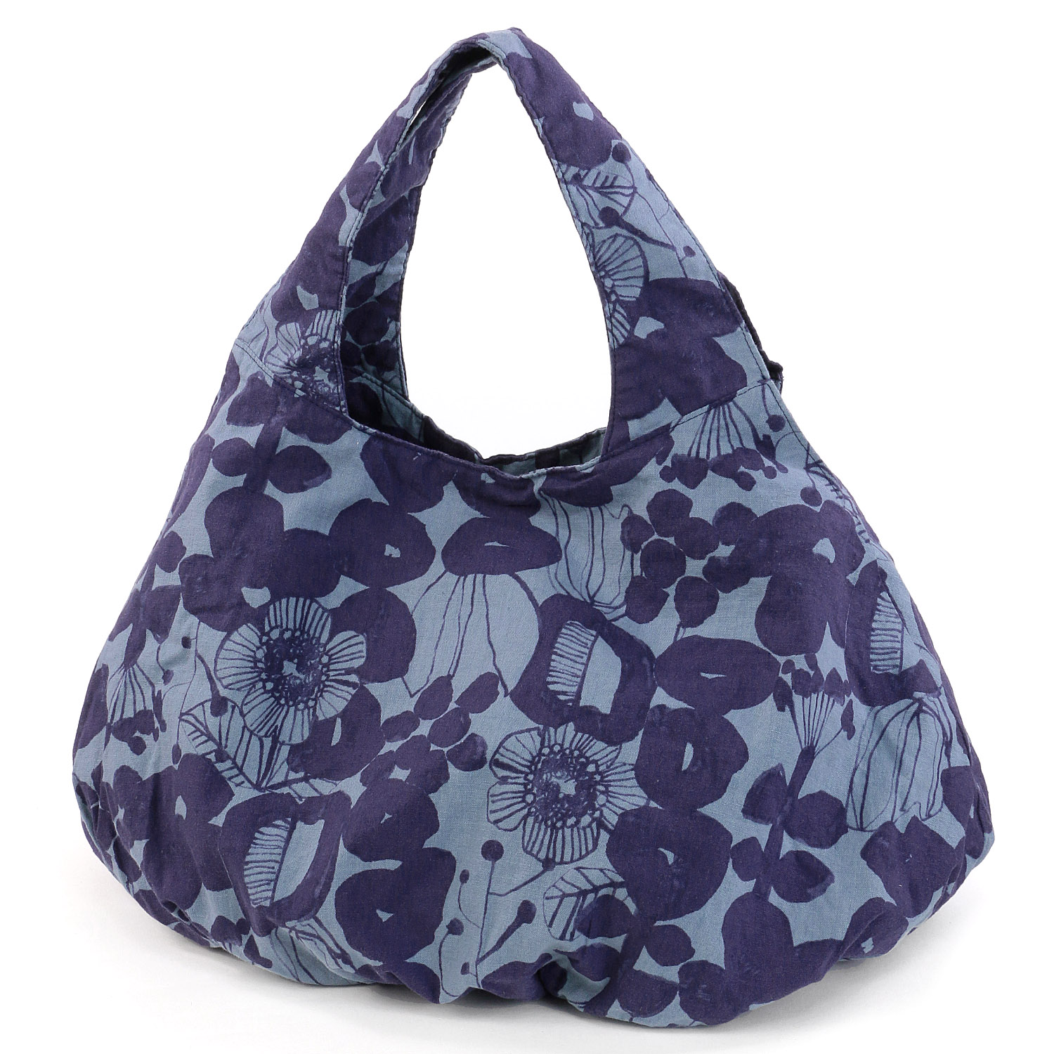 homeworking ボタニカル柄ギャザーバッグ - 画像3