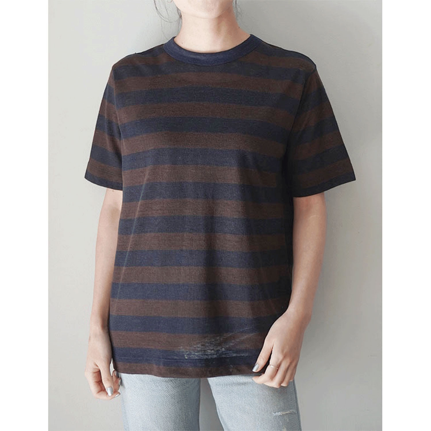 【Insta Live】mao made ハーフスリーブ スタンダードしましまTEE