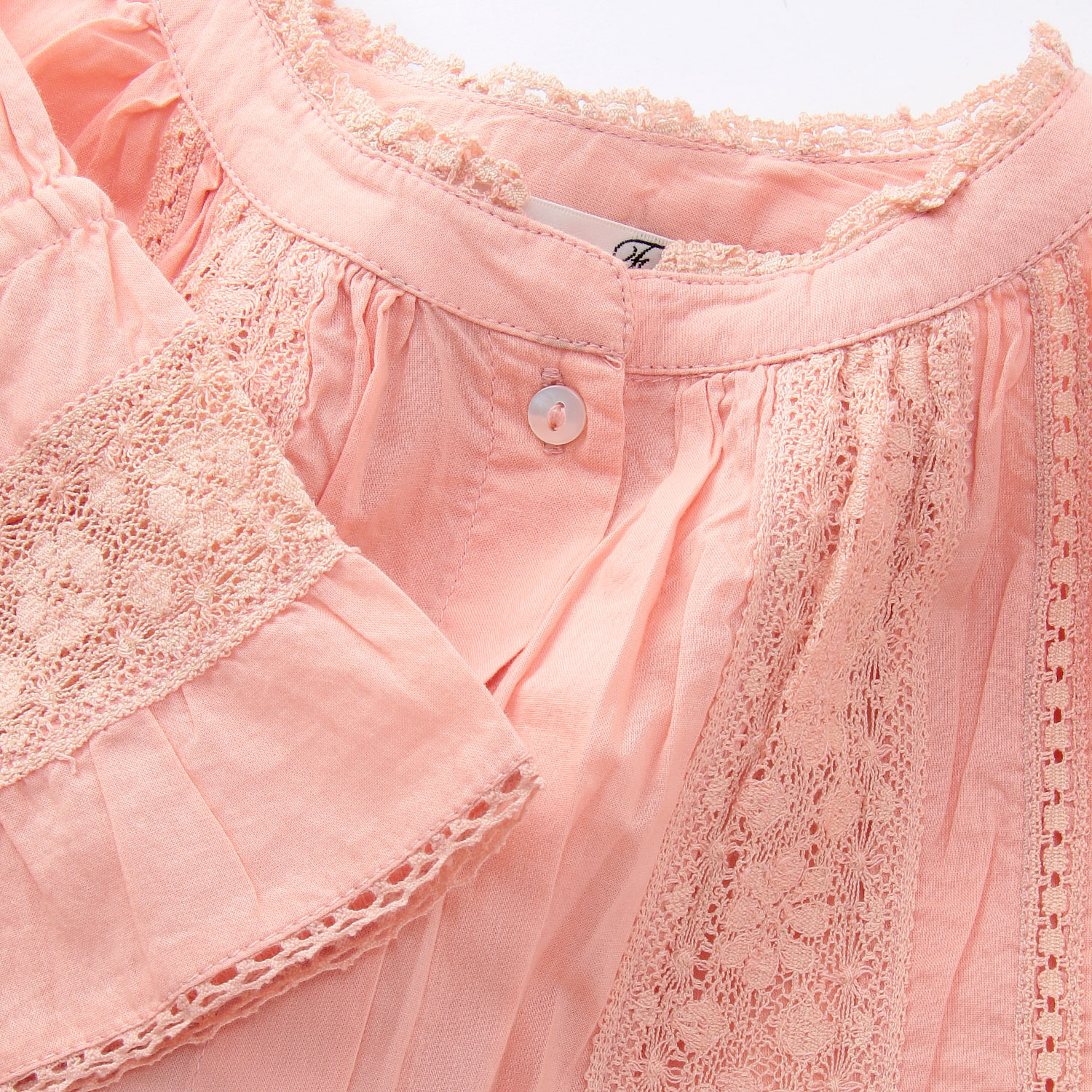 Fanaka レースフリルカフスブラウス - 画像7