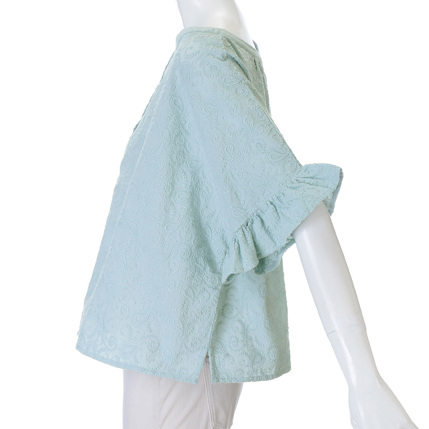 Fanaka フリルスリーブ刺繍ブラウス - 画像9