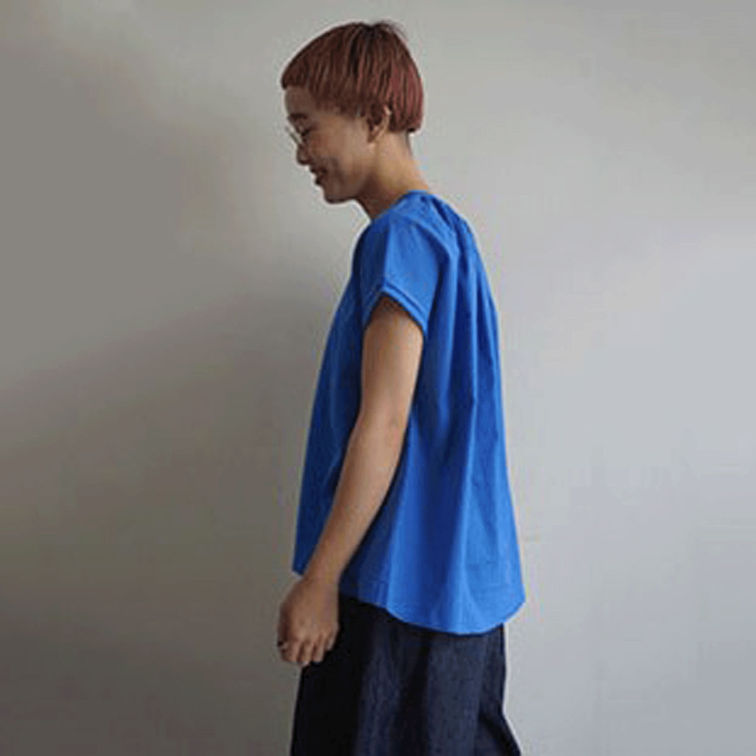 mao made布帛切替バックギャザーフレンチスリーブTEE - 画像6