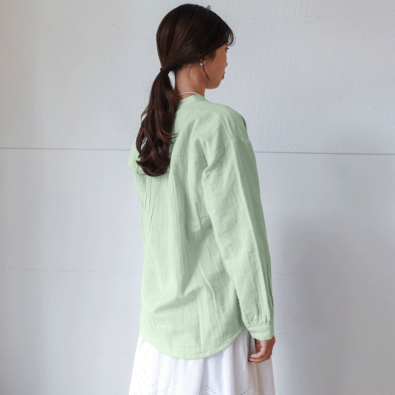 Fanaka ダブルガーゼシャツブラウス - 画像12