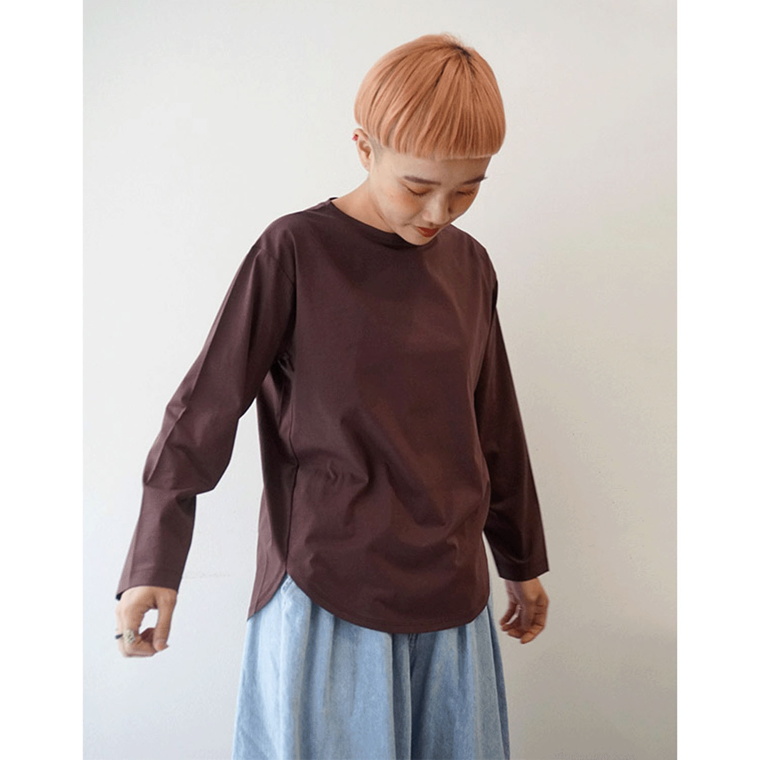 【Insta Live】mao made ラウンドヘムTEE