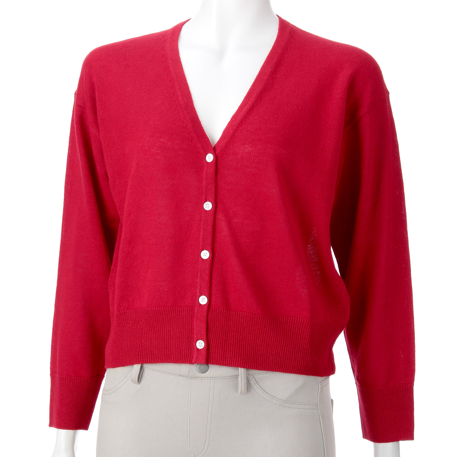 mao made Vネッククロップド丈カーディガン - 画像11