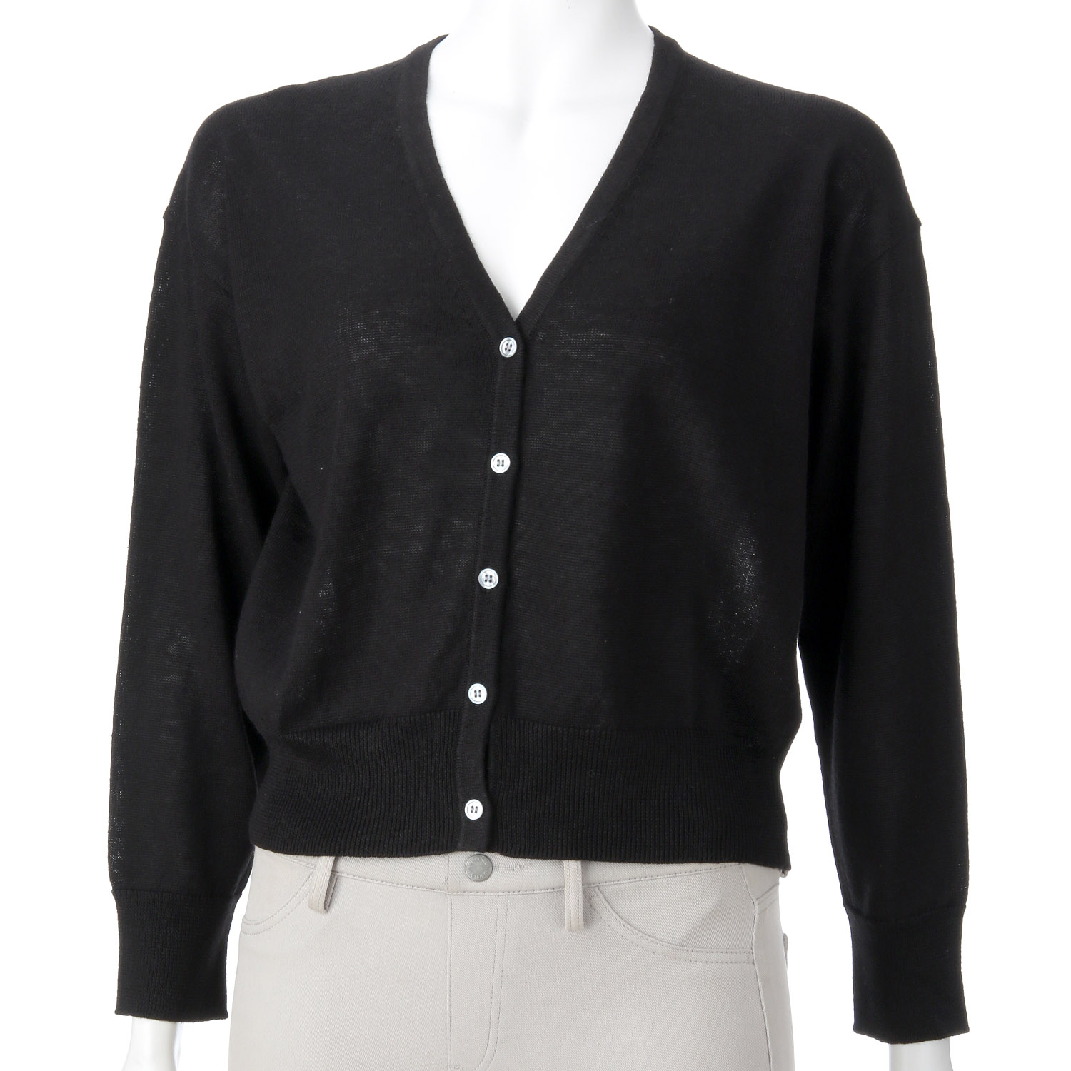 mao made Vネッククロップド丈カーディガン - 画像4