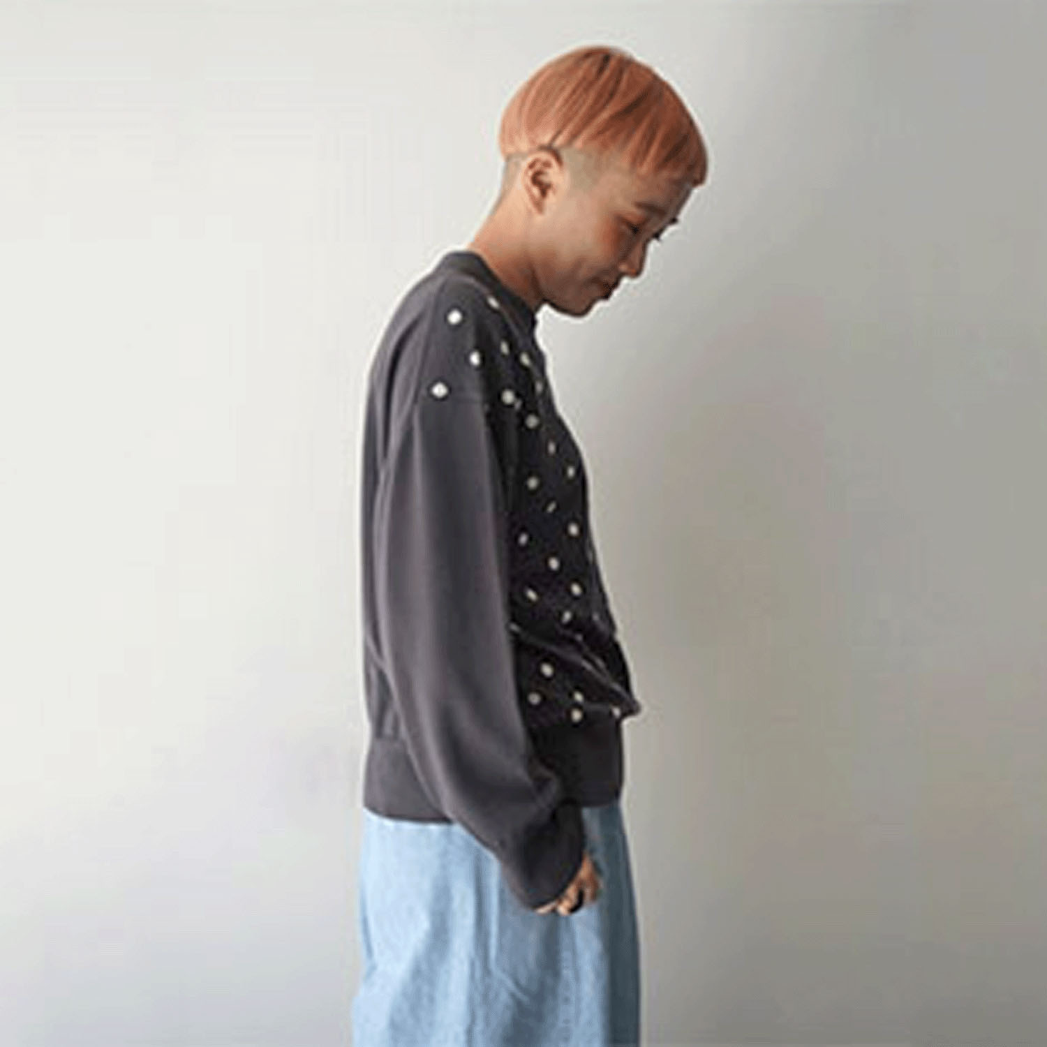 【Insta Live】mao made ちょこっと衿ドットWジャカードプルオーバー - 画像3