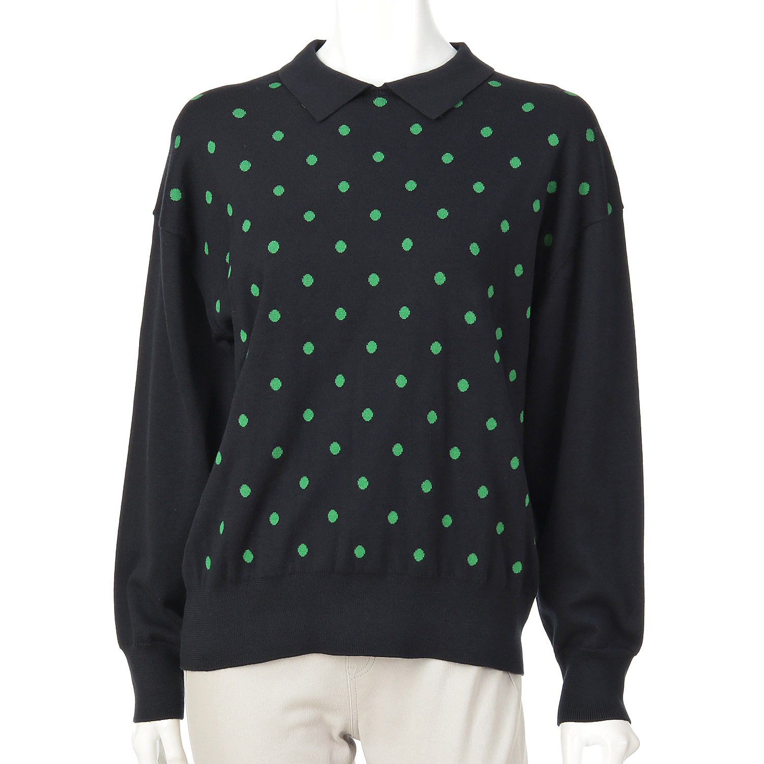 【Insta Live】mao made ちょこっと衿ドットWジャカードプルオーバー - 画像5