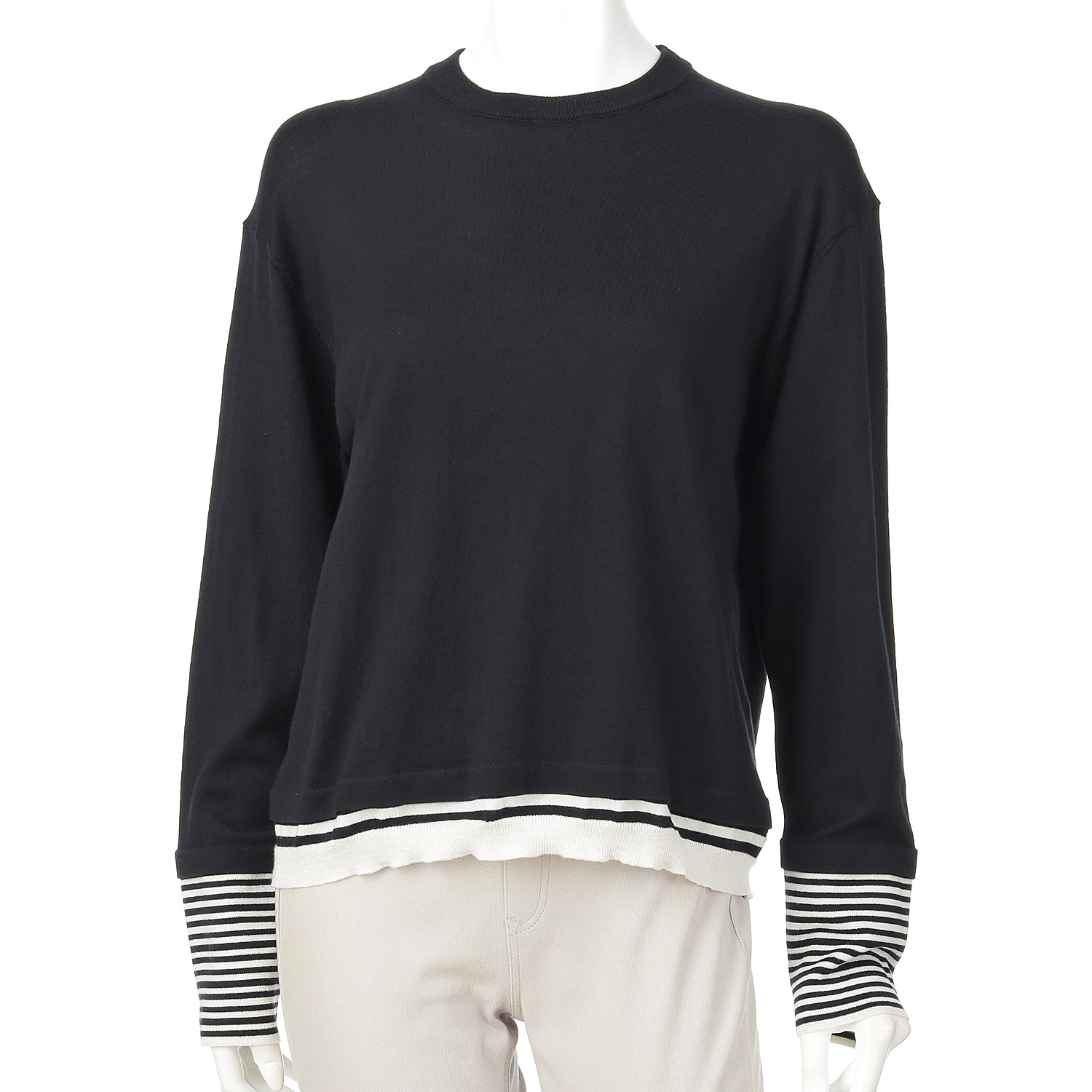 【Insta Live】mao made ボーダーTEEインに着てる風プルオーバー - 画像2