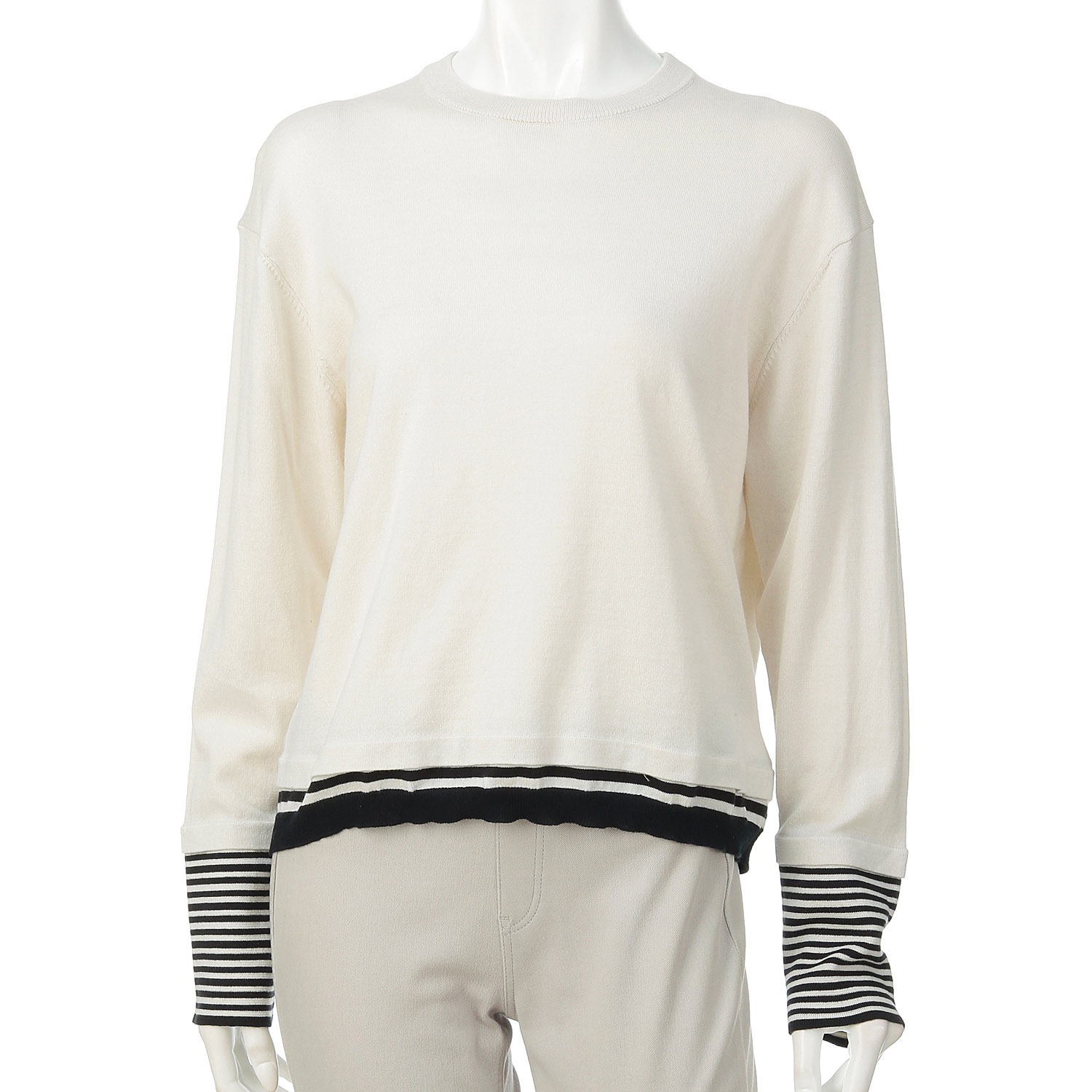 【Insta Live】mao made ボーダーTEEインに着てる風プルオーバー