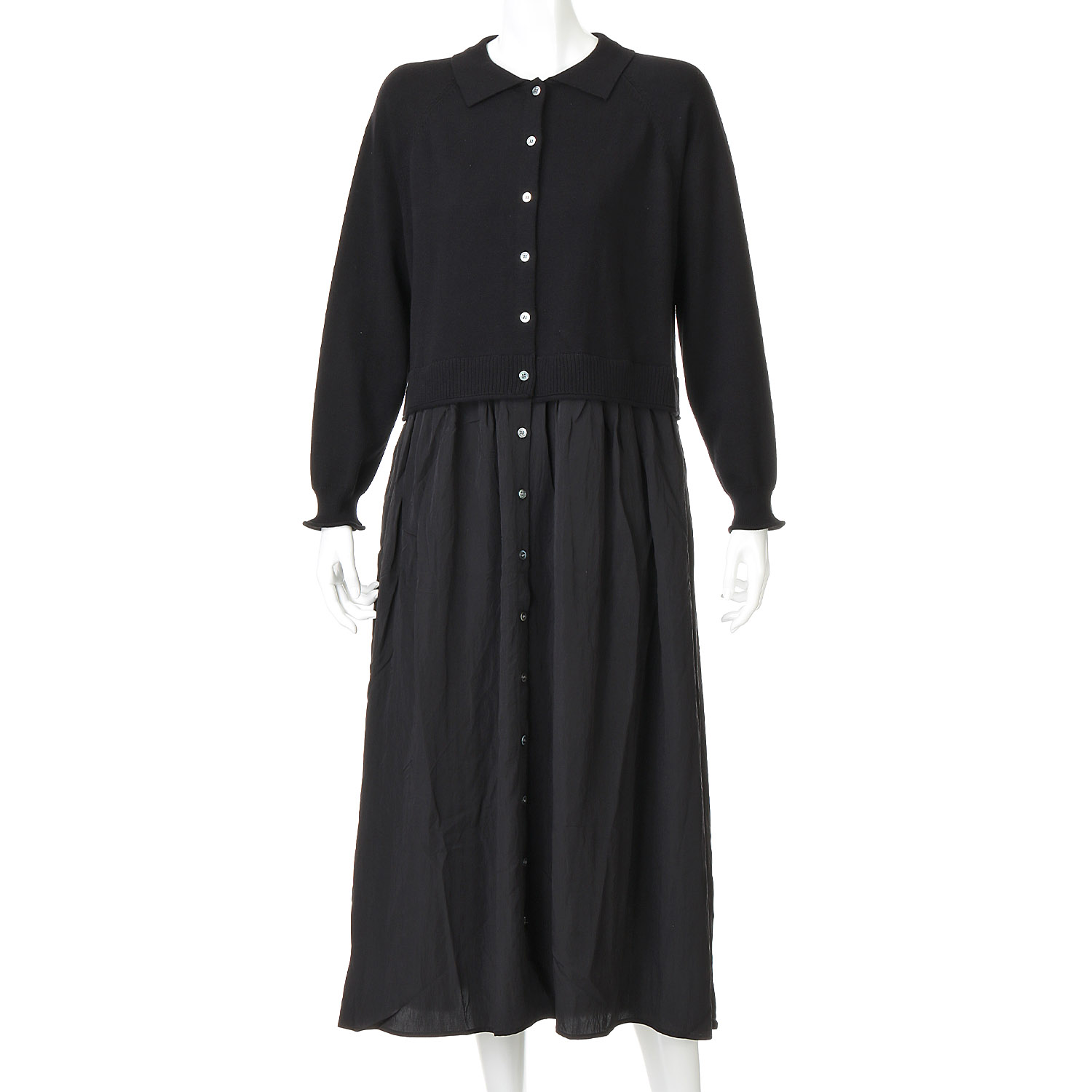 【Insta Live】mao made 衿付きカーデ＋ひらひらスカートロングカーディガン - 画像10