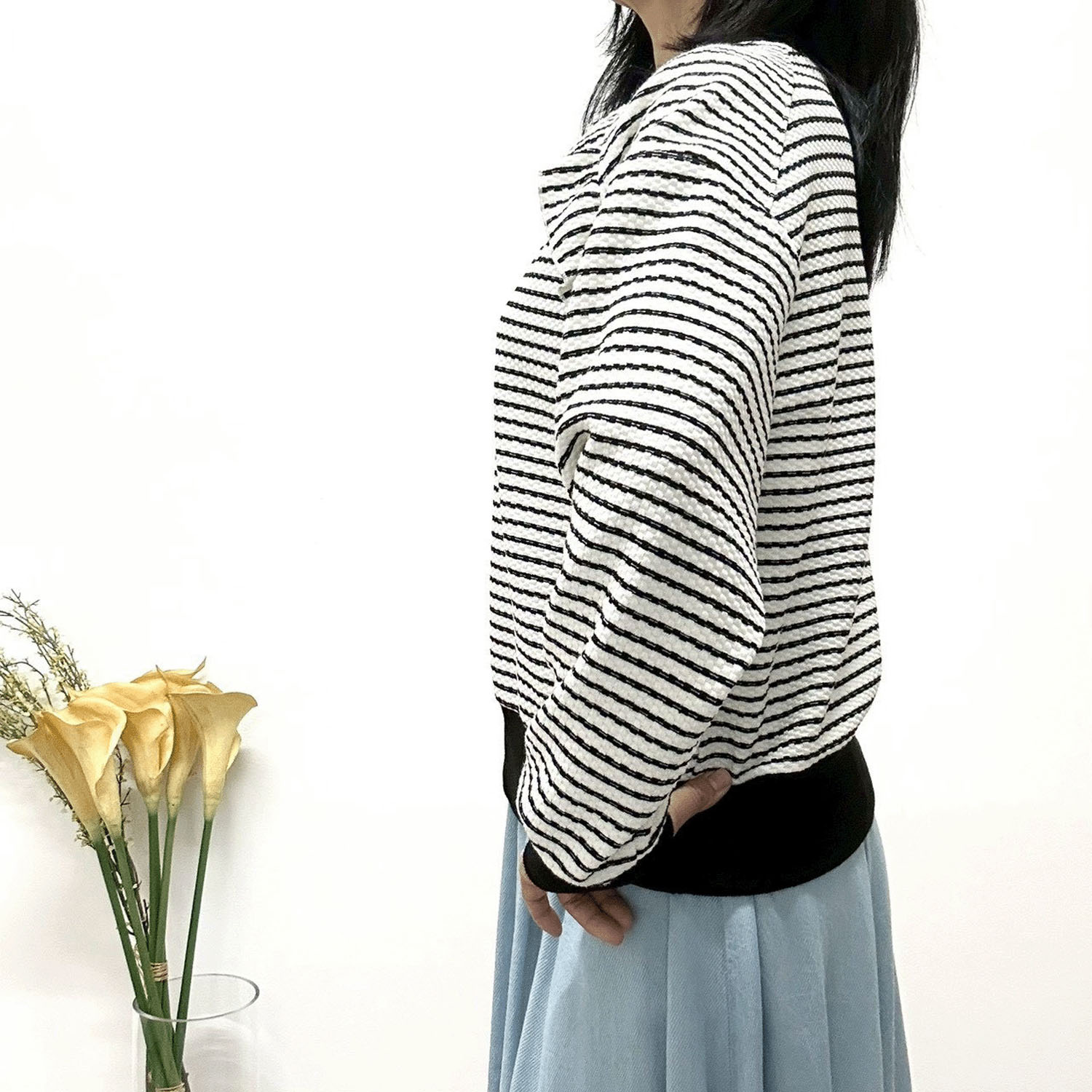 MONiLE ワッフルボーダーカットソー - 画像4