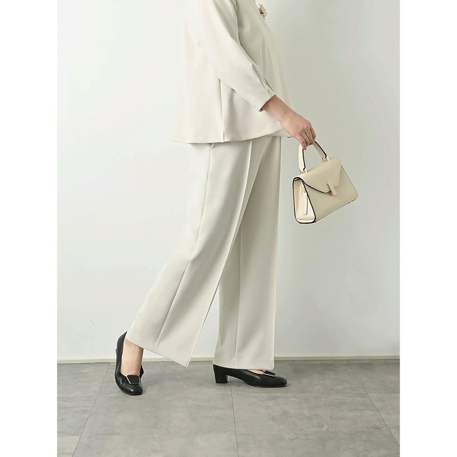 【Insta Live】Brown＆Street  センタータックストレートパンツ - 画像10