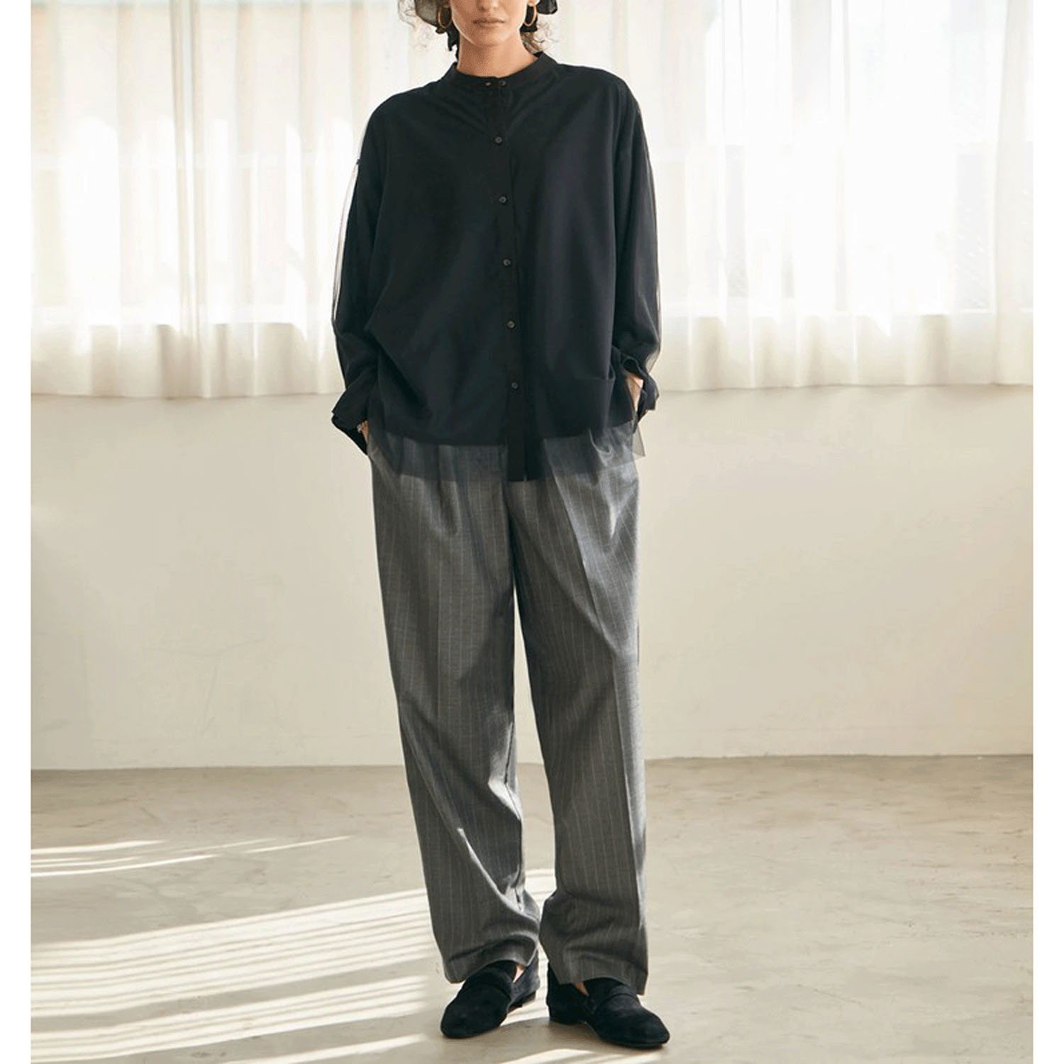 【Insta Live】Brown＆Street チュールレイヤードシャツブラウス - 画像18