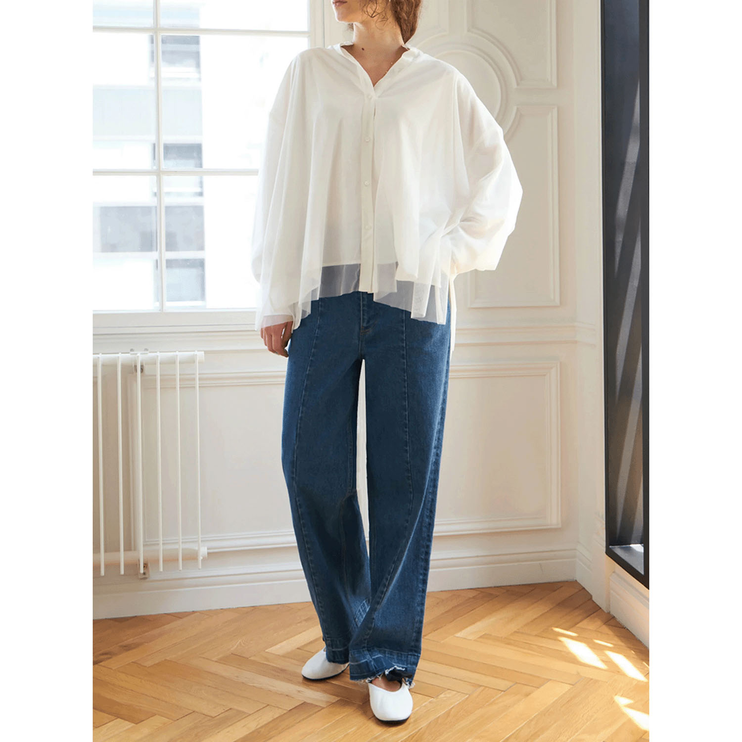 【Insta Live】Brown＆Street チュールレイヤードシャツブラウス - 画像8