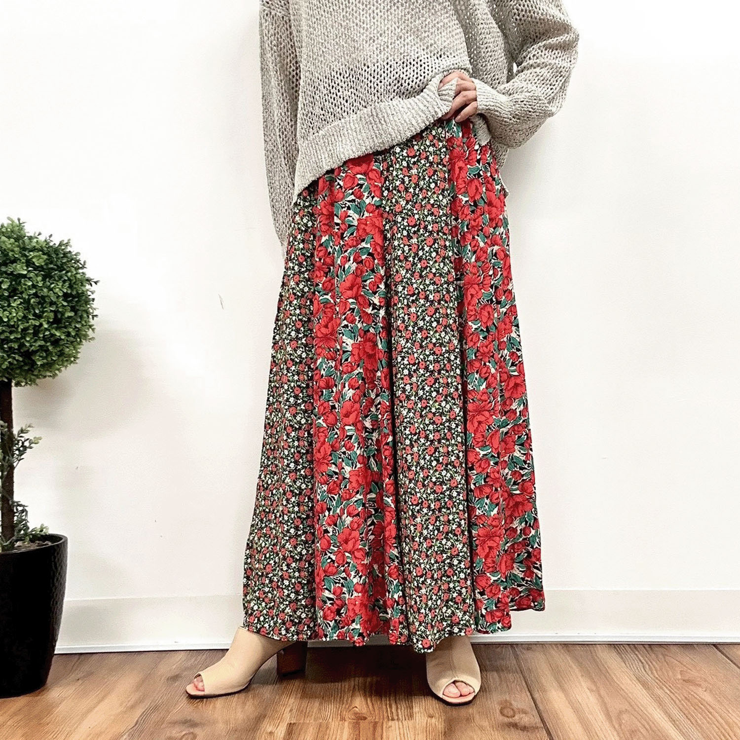 MONiLE 大花＆小花コンビロングスカート - 画像4