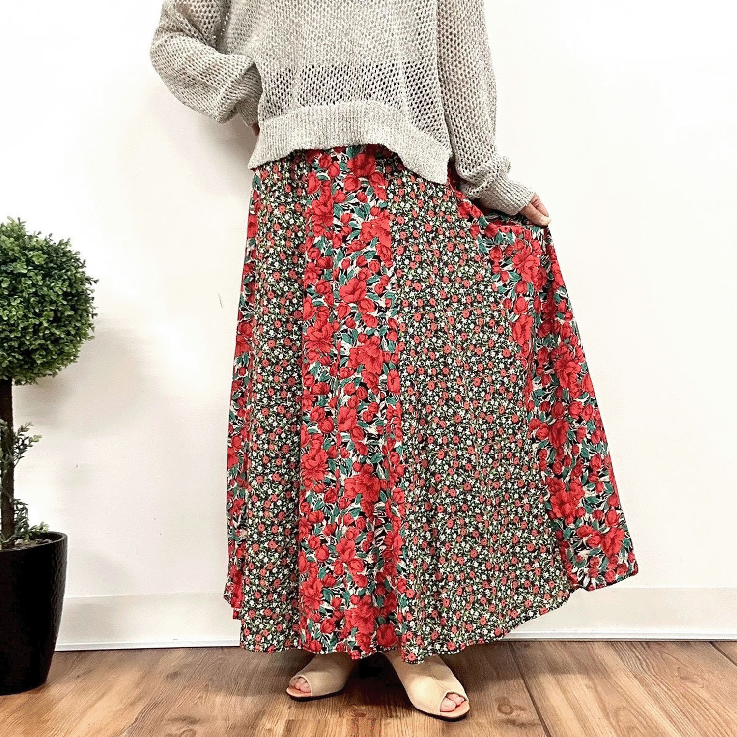 MONiLE 大花＆小花コンビロングスカート - 画像5