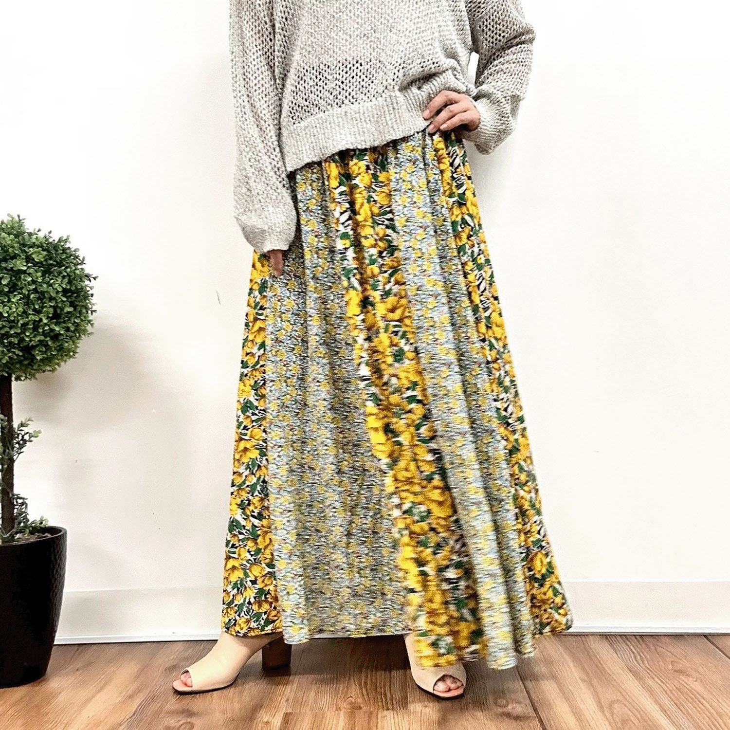 MONiLE 大花＆小花コンビロングスカート - 画像6