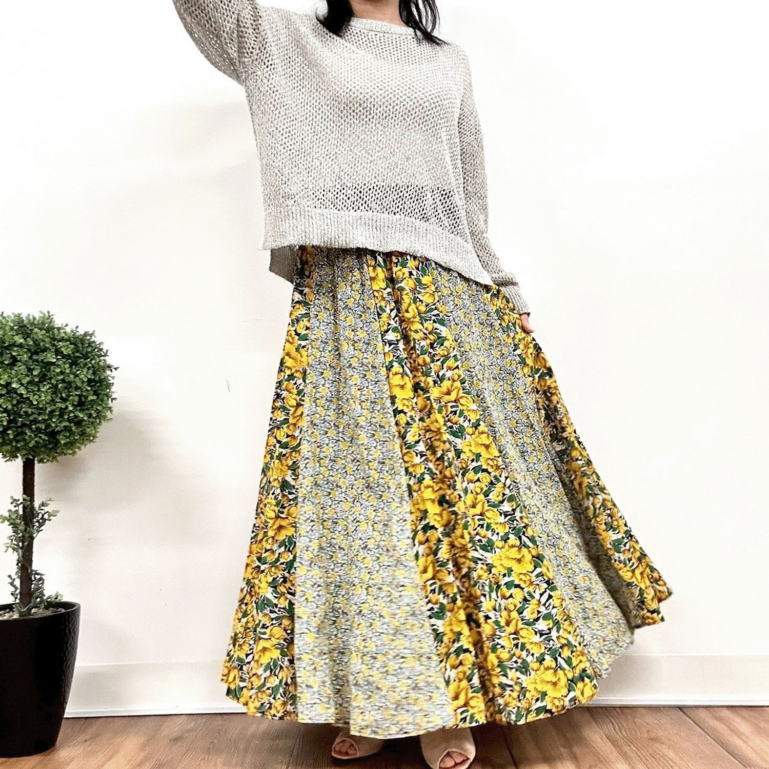 MONiLE 大花＆小花コンビロングスカート - 画像10