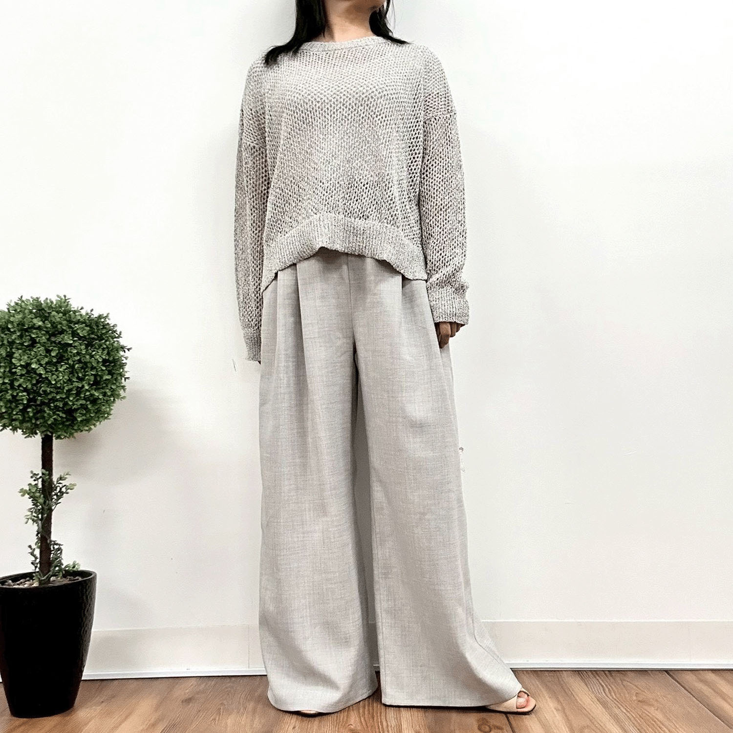 MONiLE 麻タッチタックパンツ - 画像5